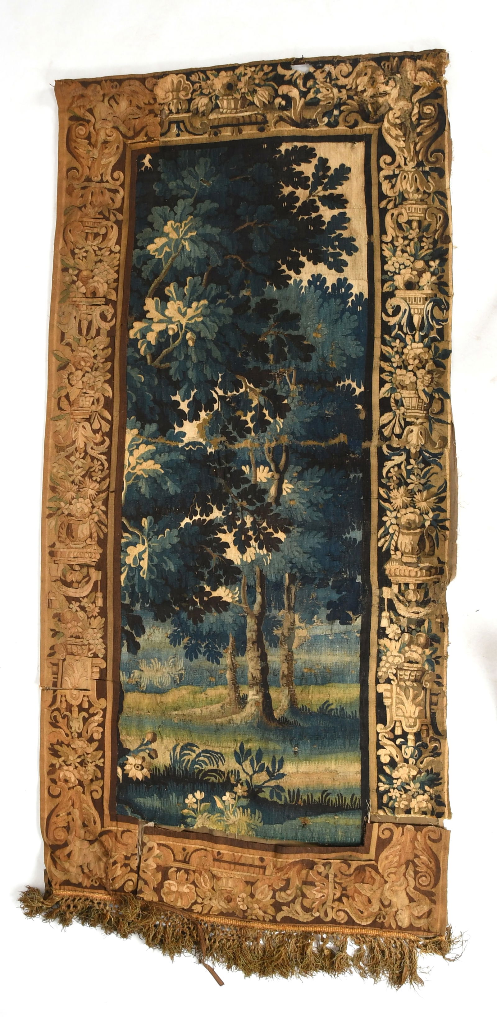 Flemish Baroque Verdure Tapestry Fragment, Late 17th Century (1 of 10)