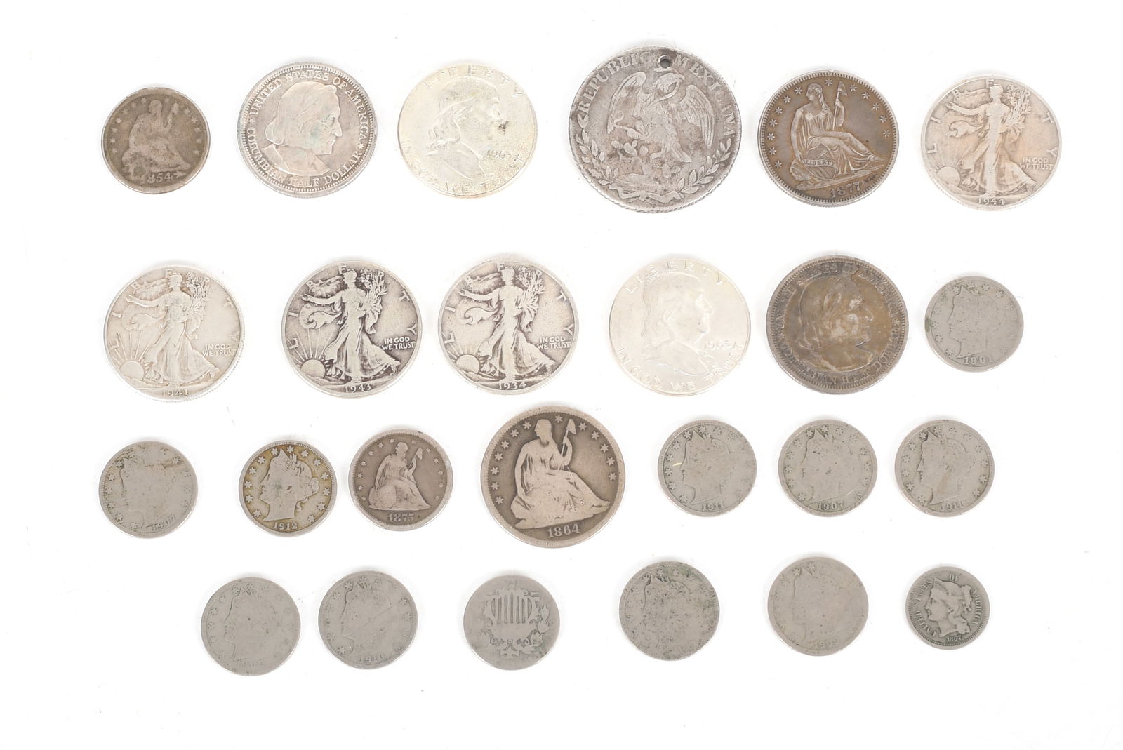 A Group of Various Silver Coins, Mostly U.S (1 of 10)
