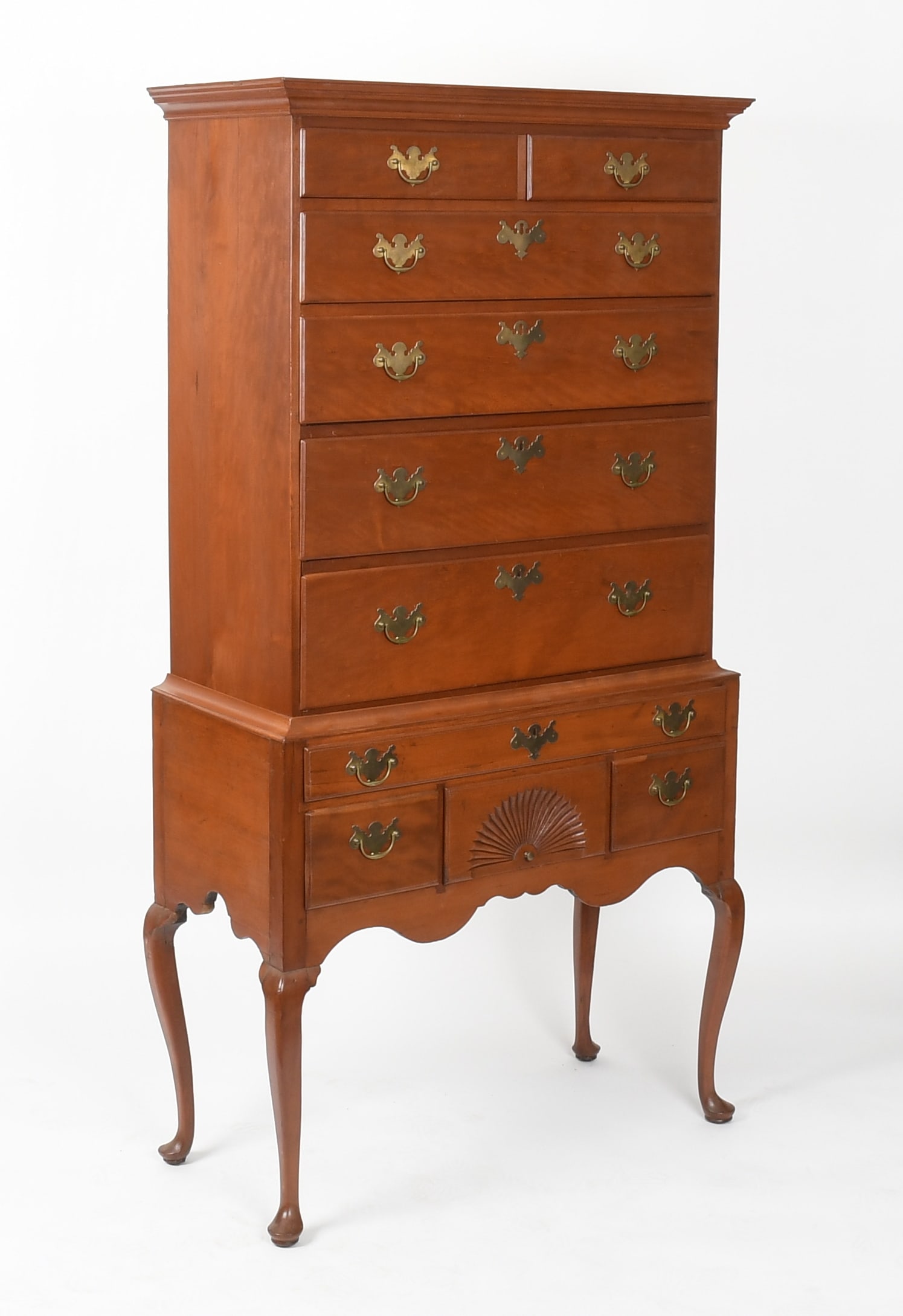 A Queen Anne Cherrywood Highboy, Possibly Connecticut, Mid 18th Century (1 of 12)
