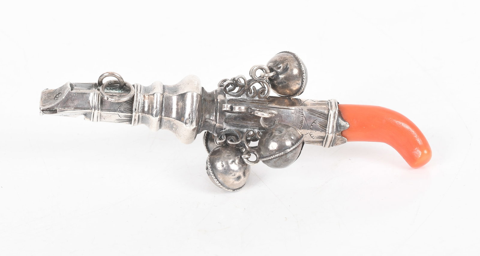 An 18th Century Coin Silver Rattle (1 of 7)