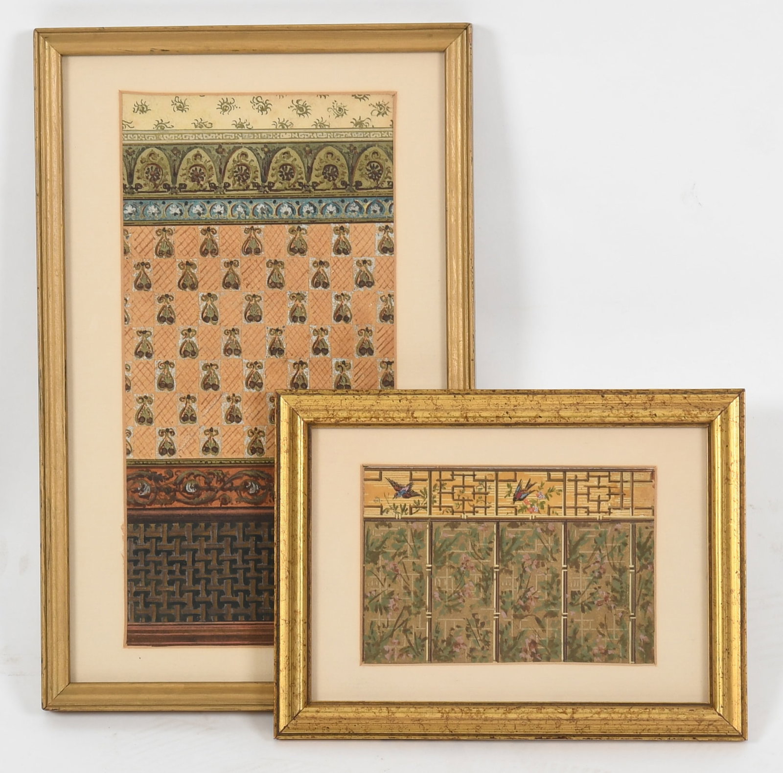Otto Gaertner (German/ American, 1845-1909), Two Design Sample Drawings (1 of 7)