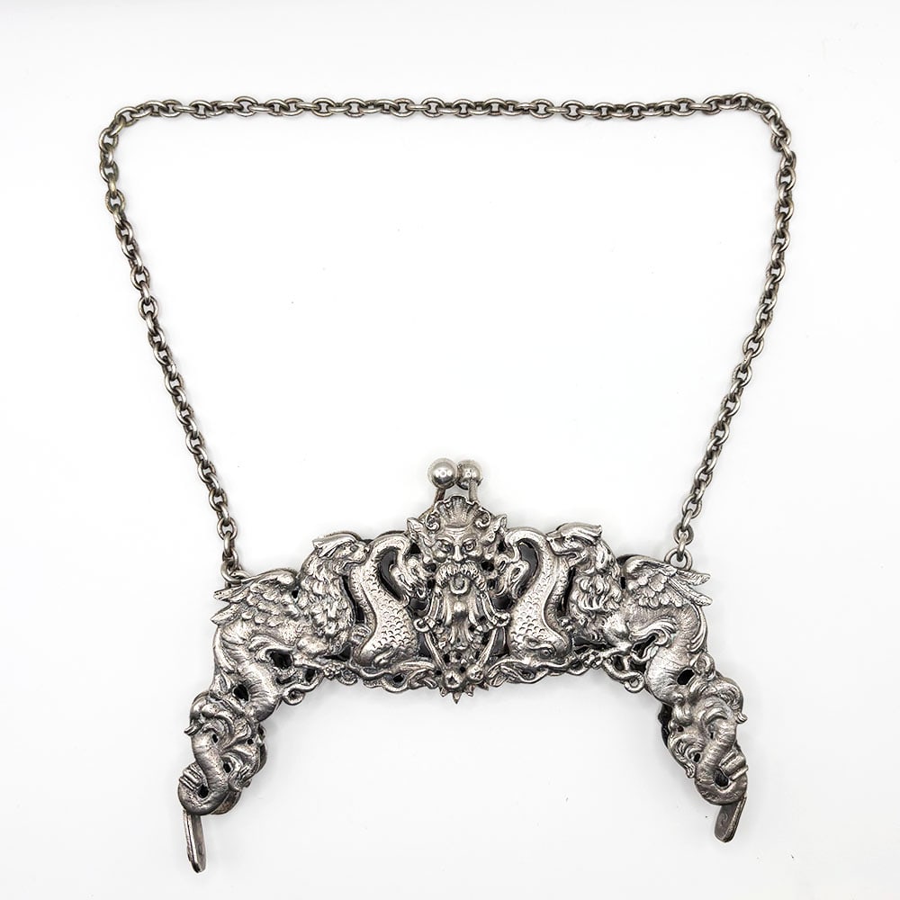 Five Antique .800 Silver Purse Frames - 4