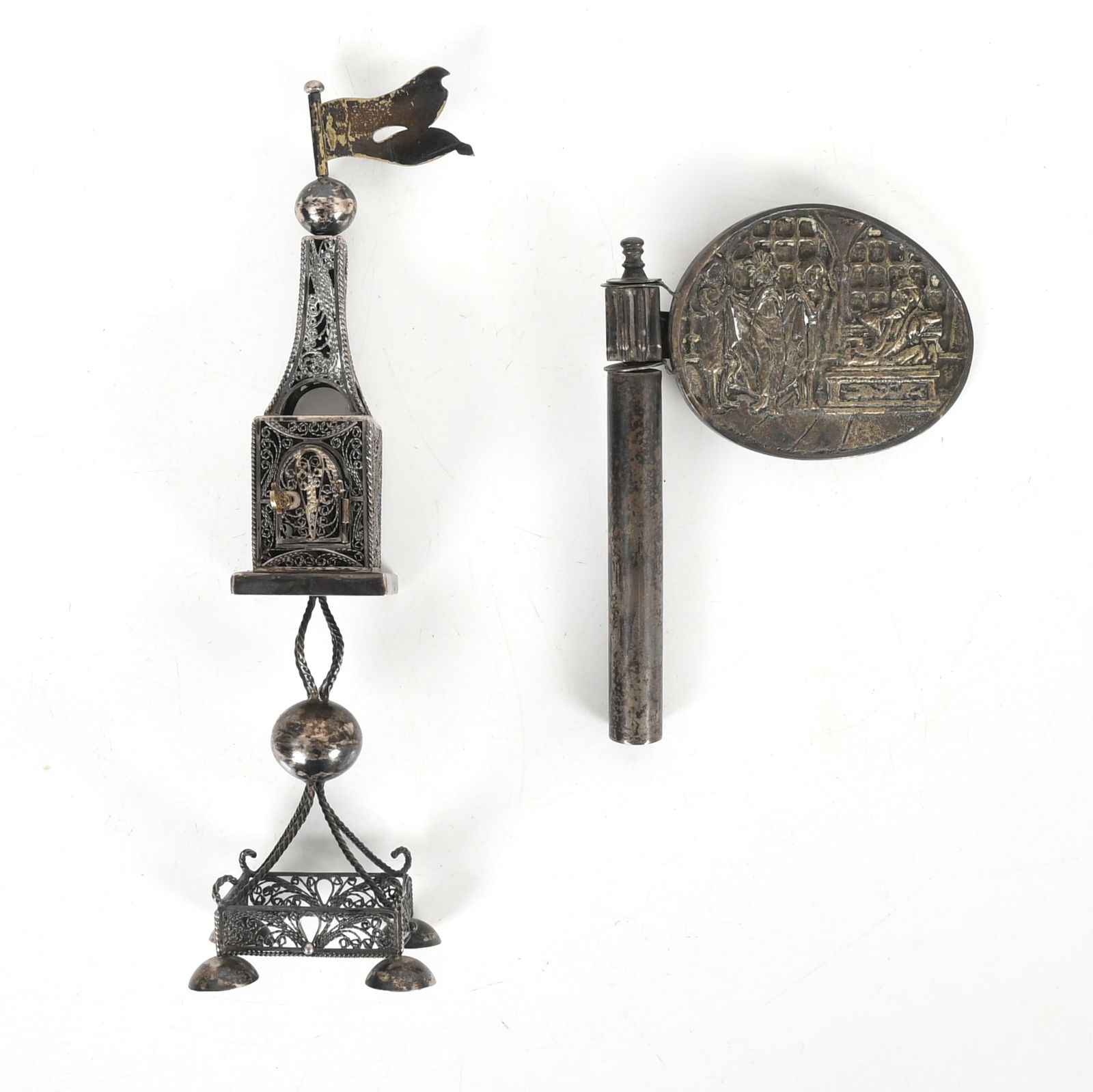A Filigree Silver Spice Tower and Grager (1 of 9)