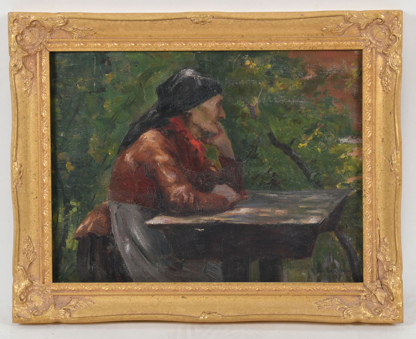 Joseph Greenbaum (American, 1864-1940), Woman in a Park (1 of 7)