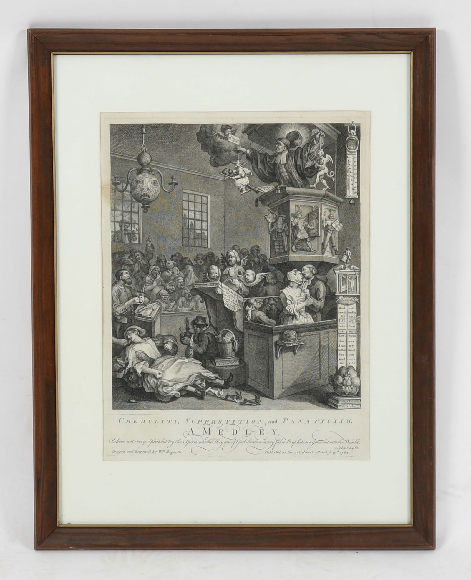 William Hogarth (British, 1697 - 1764), "Credulity, Superstition and Fanaticism. / A Medley" (1 of 8)