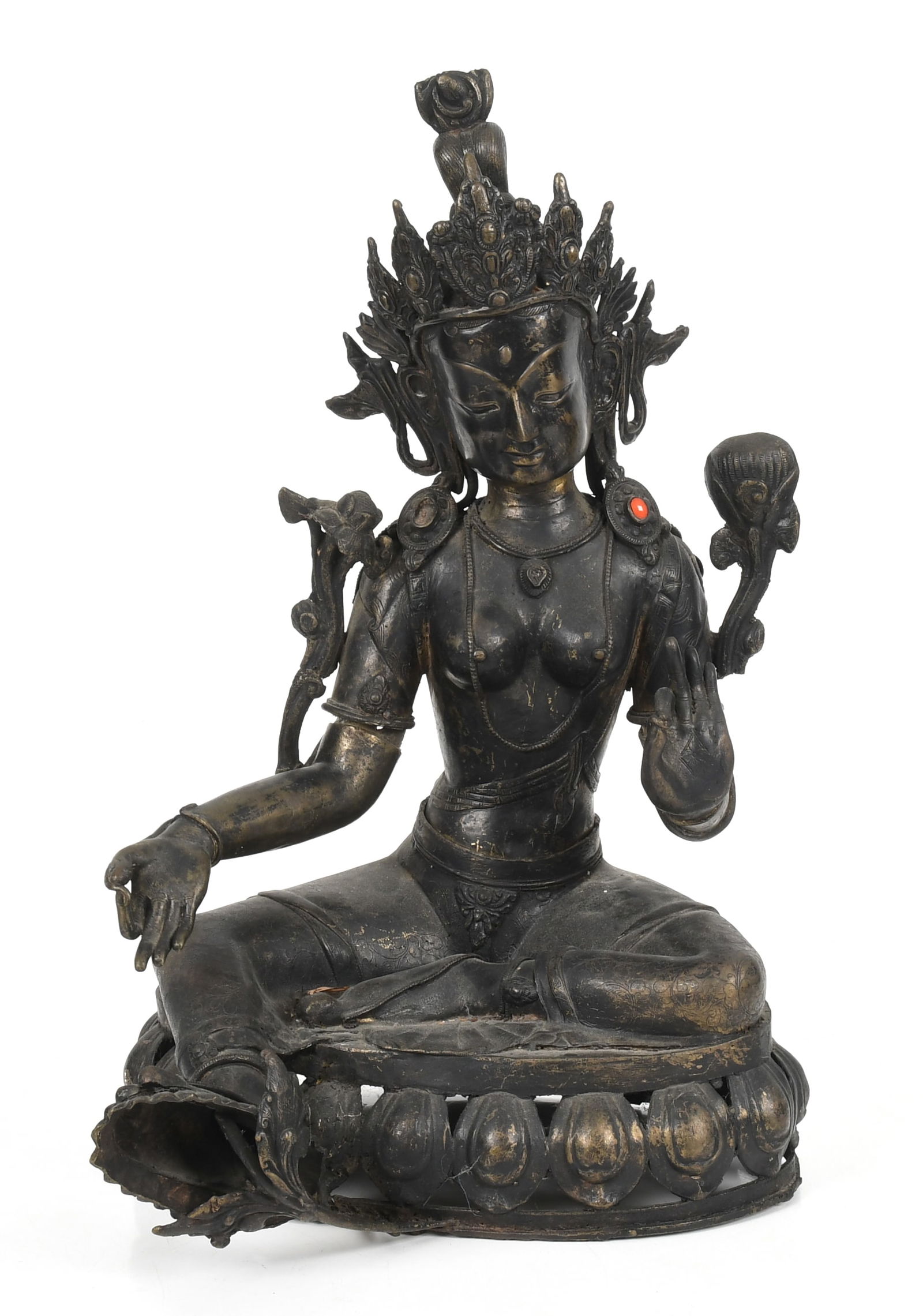 A Nepalese Bronze Seated Figure of Tara (1 of 10)