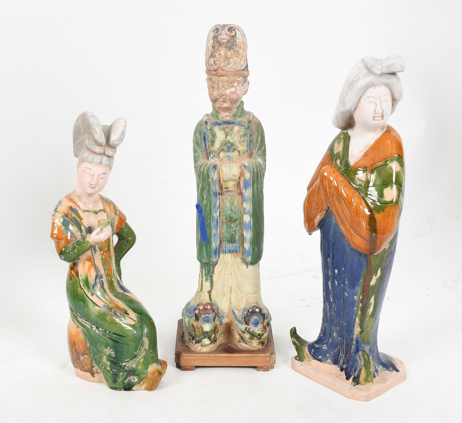Five Tang Style Pottery Figures, Two Large Examples - 7