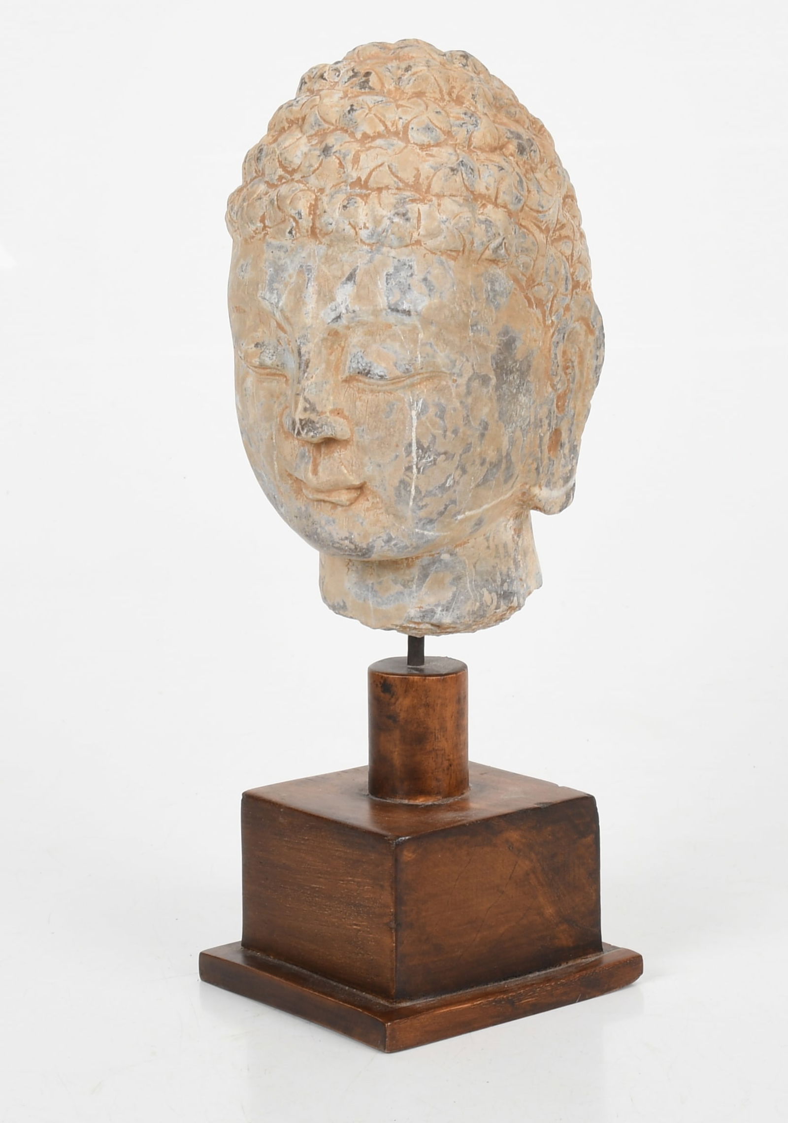 A Buddha Head Stone Carving (1 of 6)