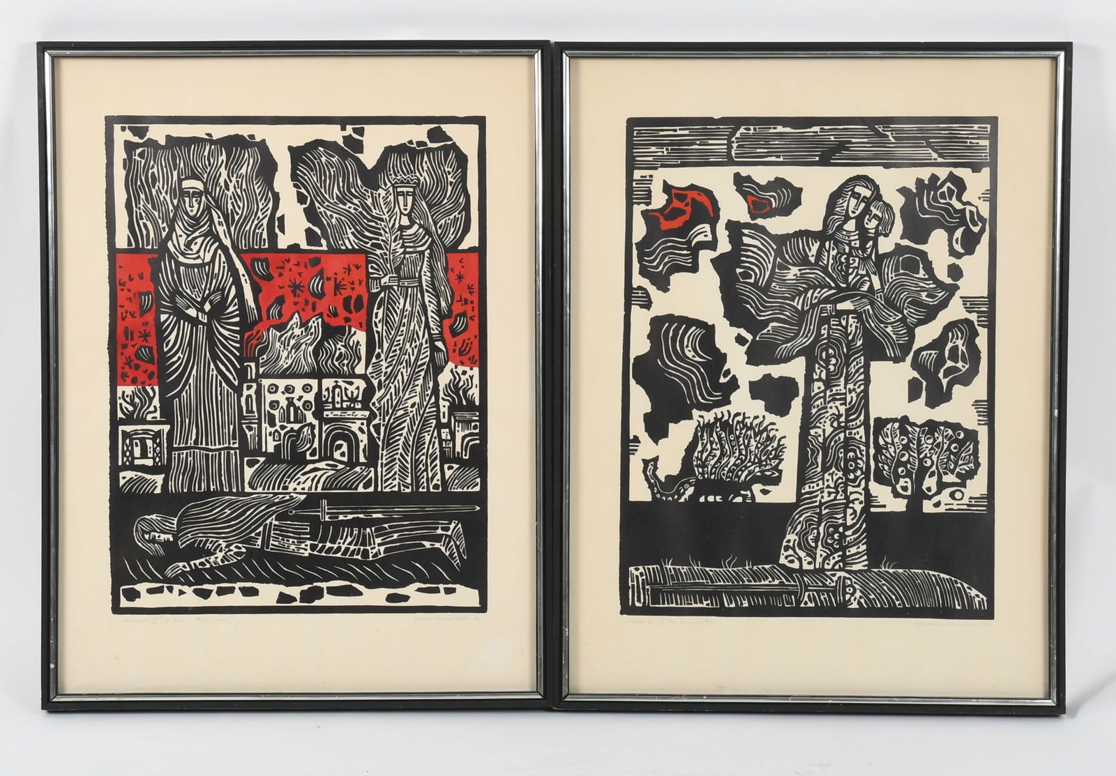 Sigute Valiuviene (Lithuanian, 1931-2021), Two Works from "Sodauto" (1 of 10)