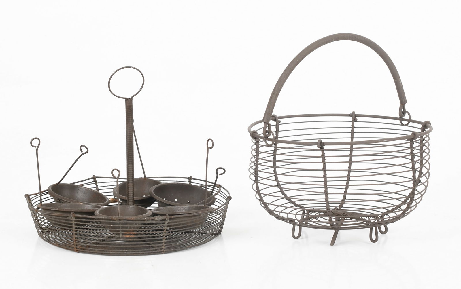 An Antique Egg Poacher and Basket (1 of 9)