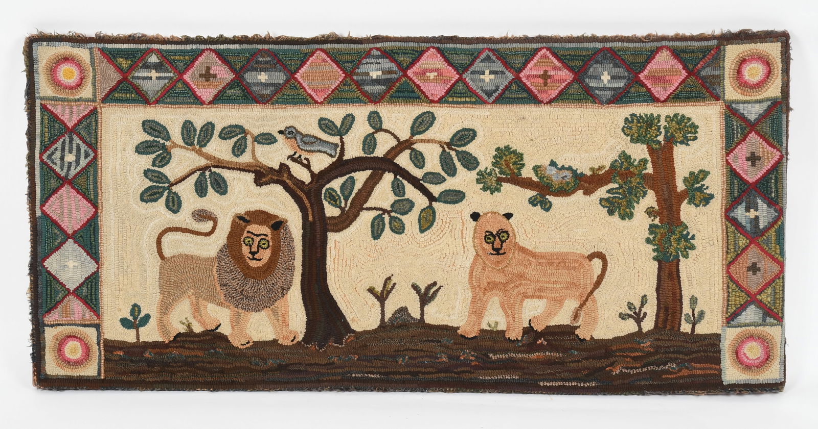 A Pictorial Hooked Rug, American, Second Half 20th Century (1 of 6)