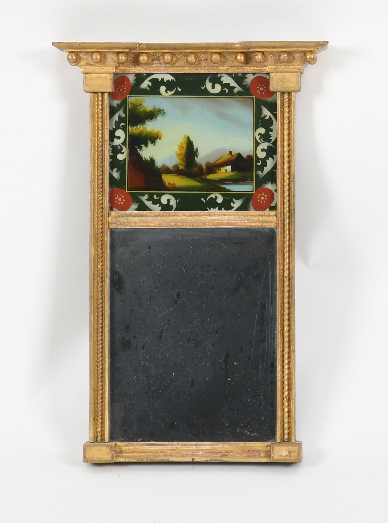 A Federal Giltwood and Eglomise Looking Glass, c. 1810-1820 (1 of 10)
