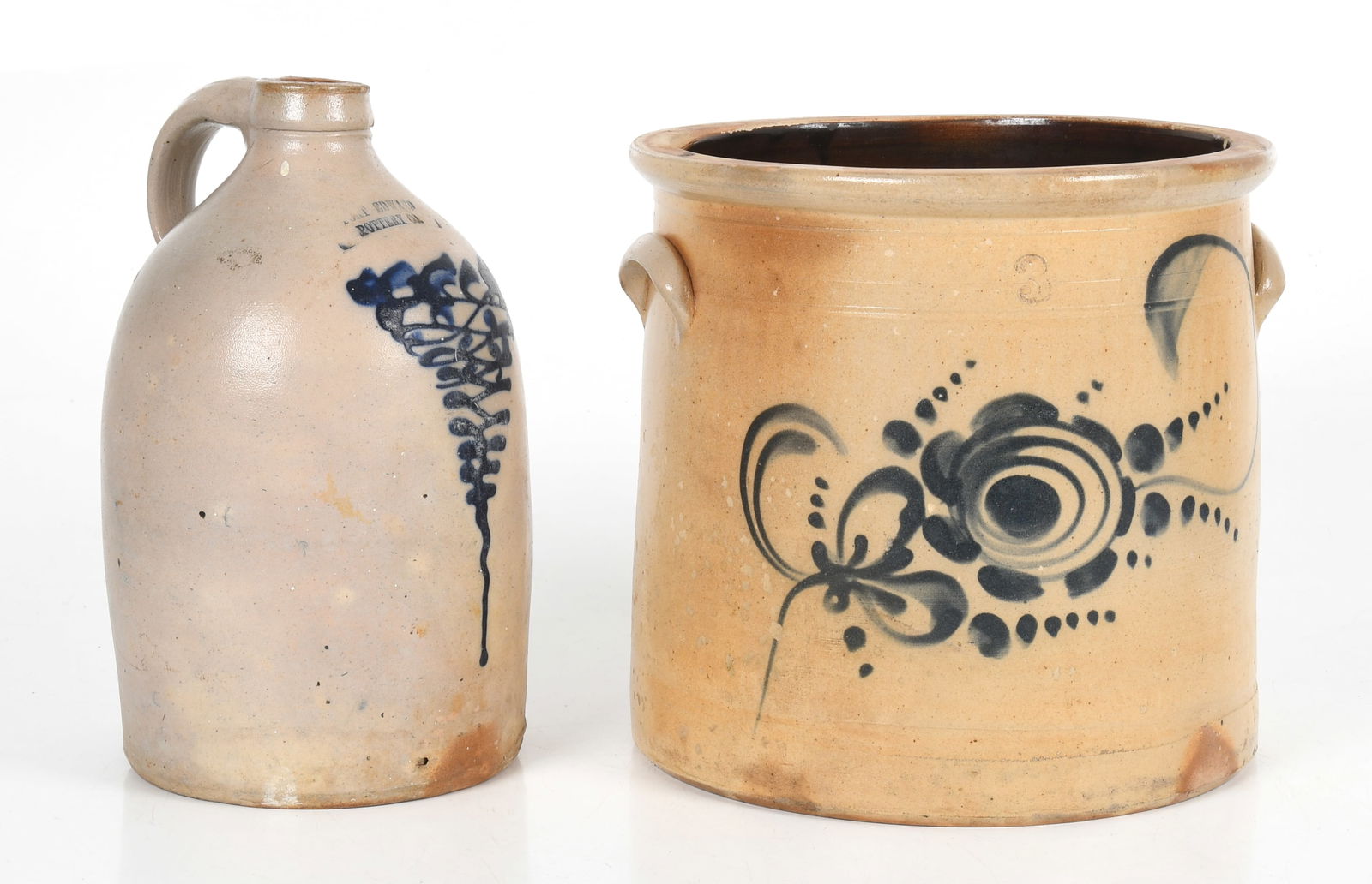Two Salt-Glazed Stoneware Vessels, Fourth Quarter 19th Century (1 of 11)