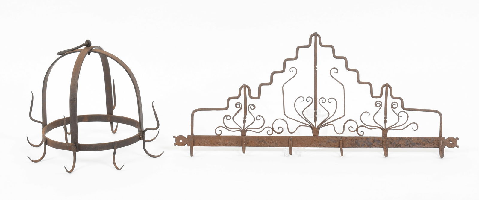 A Wrought Iron Hearth Rack and Meat Hook, 19th/ 20th Century (1 of 10)