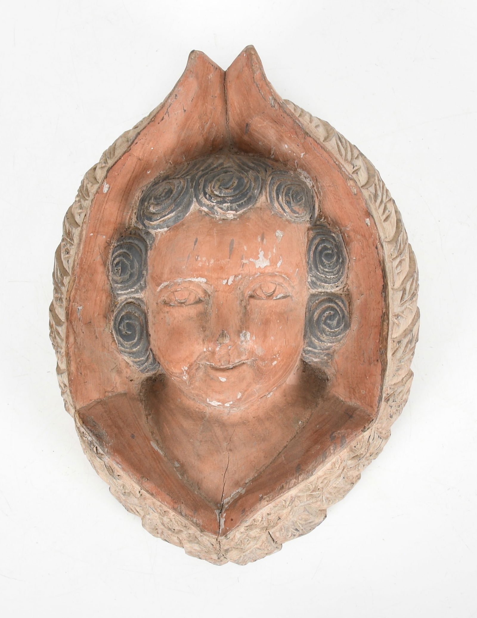 A Carved and Painted Corbel, Second Half 20th Century (1 of 6)