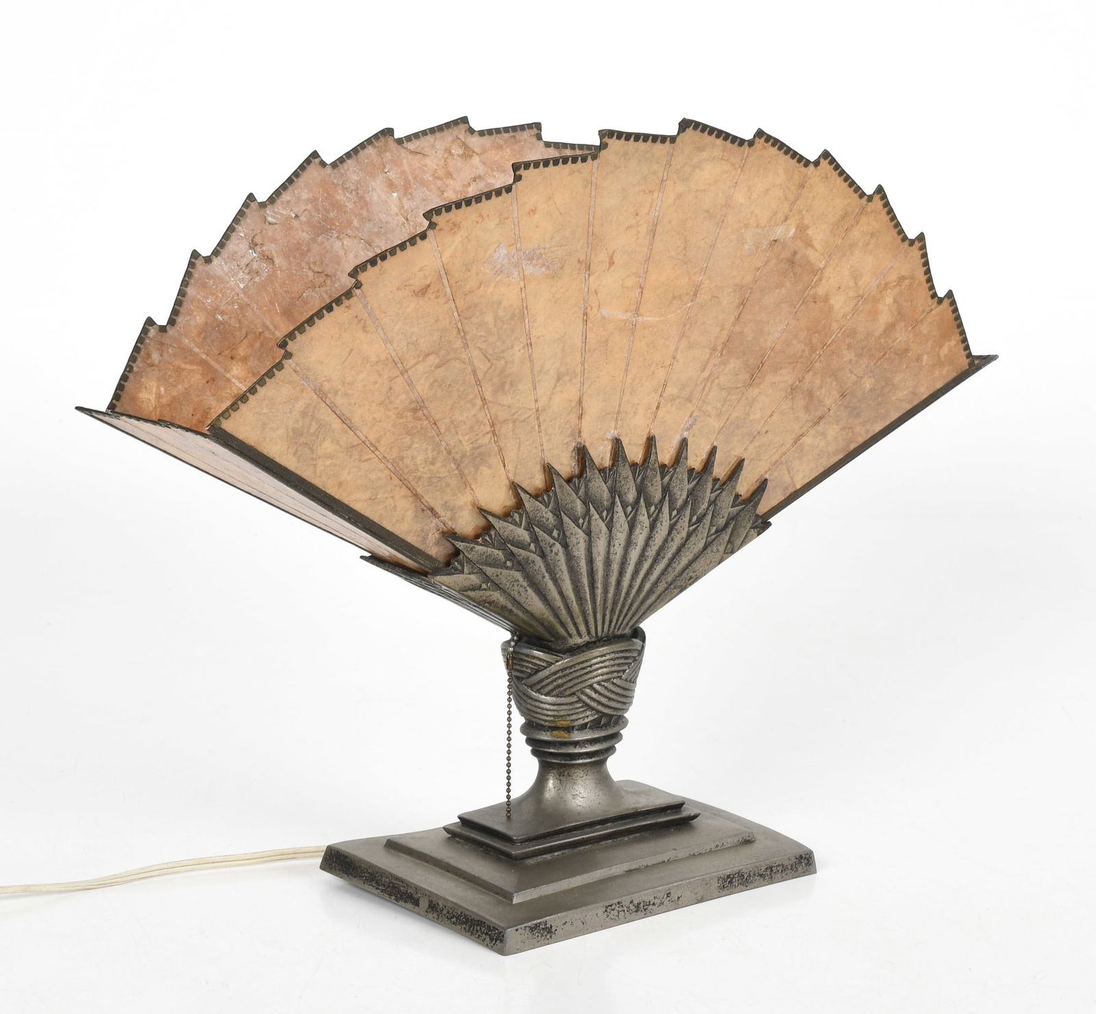 An Art Deco Period Metal and Mica Table Lamp (1 of 8)