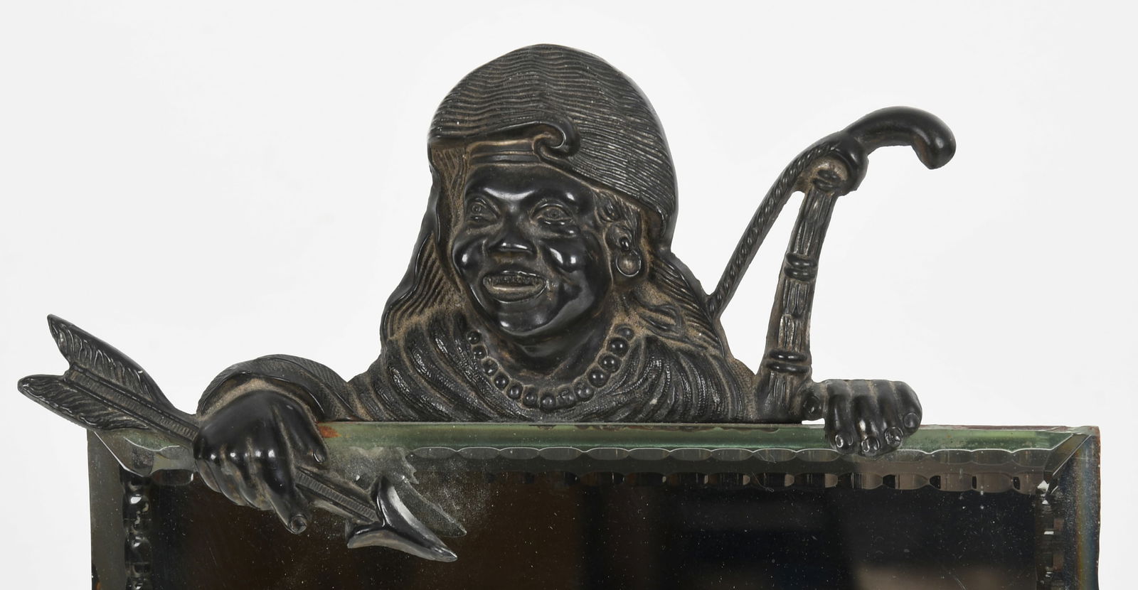 A Blackamoor Silver Plated Table Mirror - 2