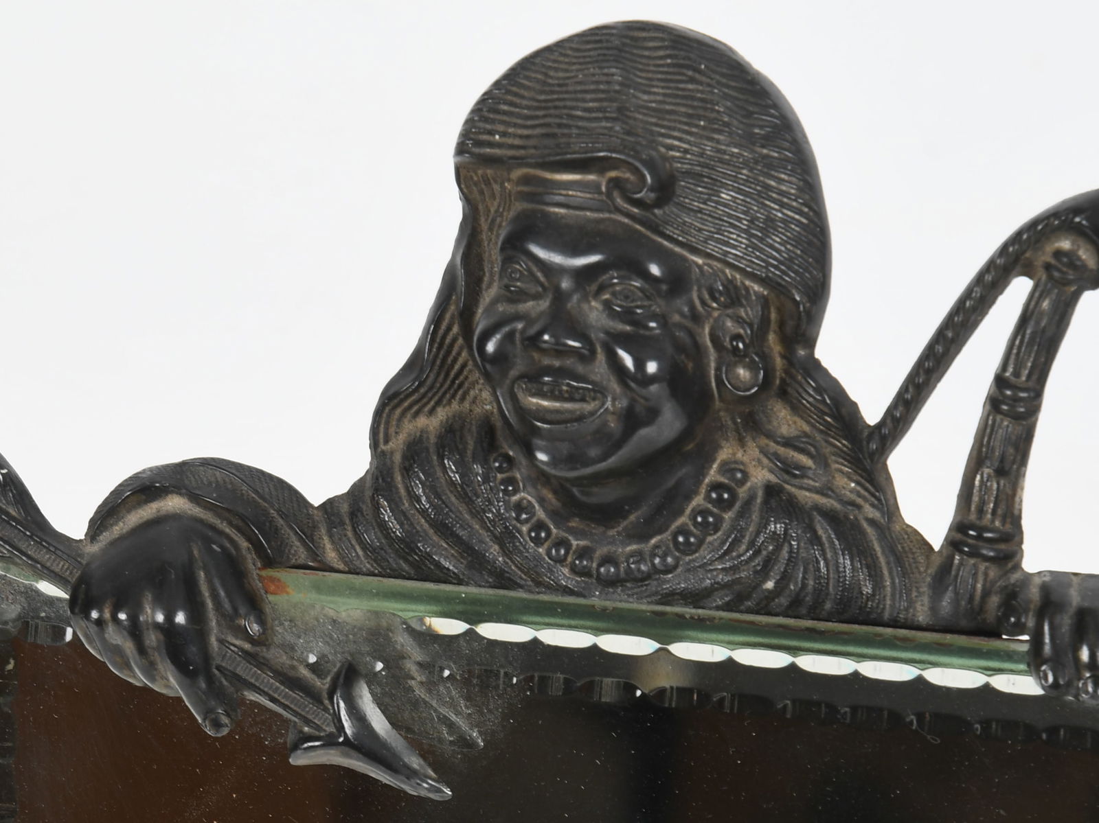 A Blackamoor Silver Plated Table Mirror - 4