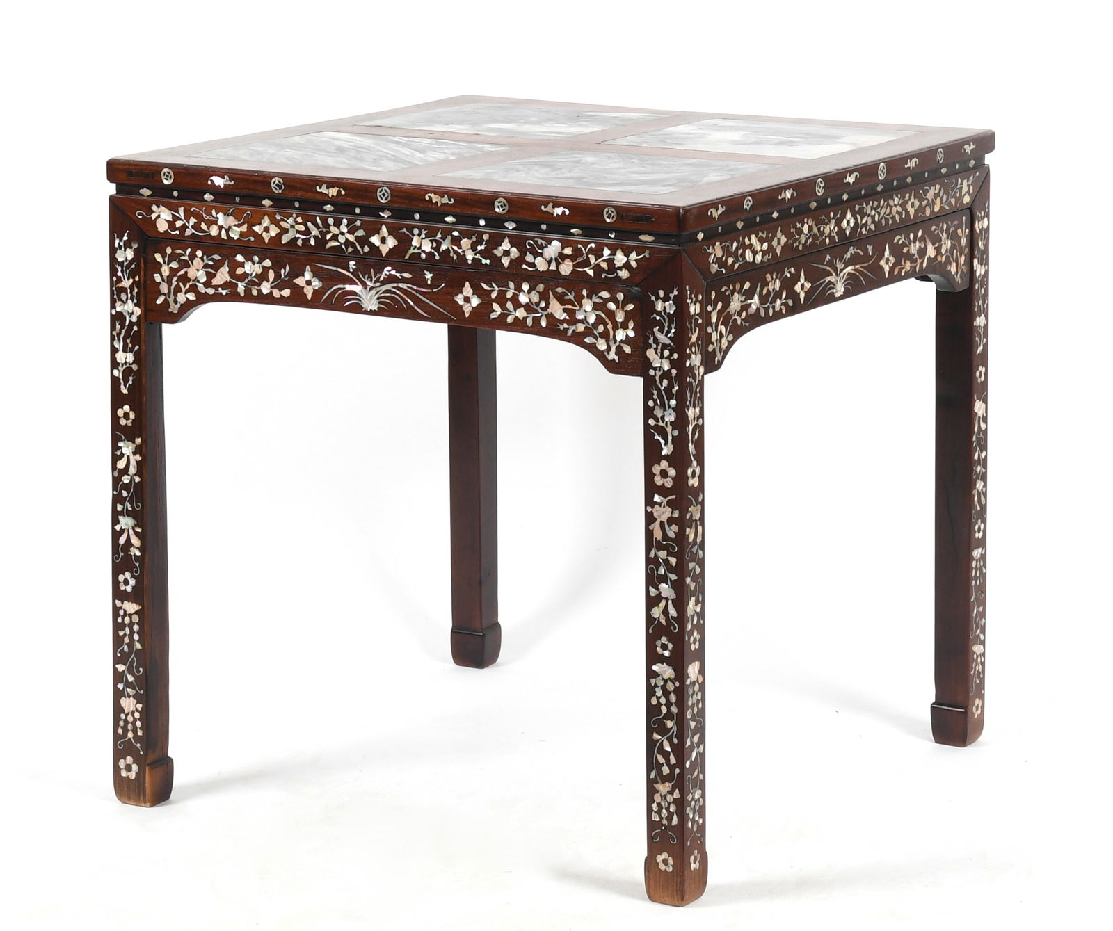 A Chinese Rosewood and Marble Table (1 of 8)