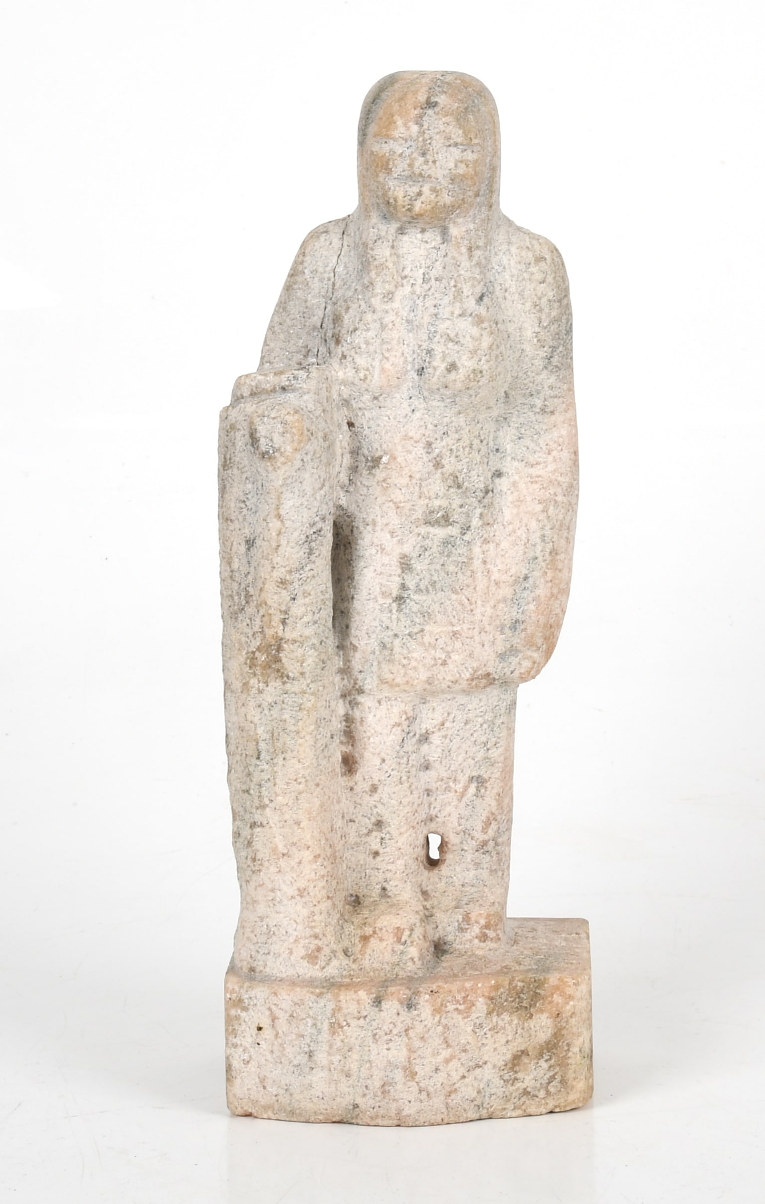 A Carved Marble Statue of a Native American, 20th Century (1 of 7)