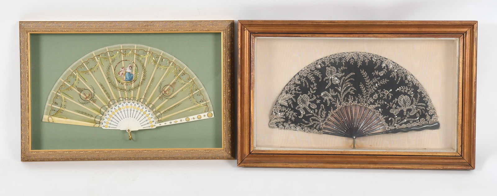 Two Framed Antique Fans (1 of 10)