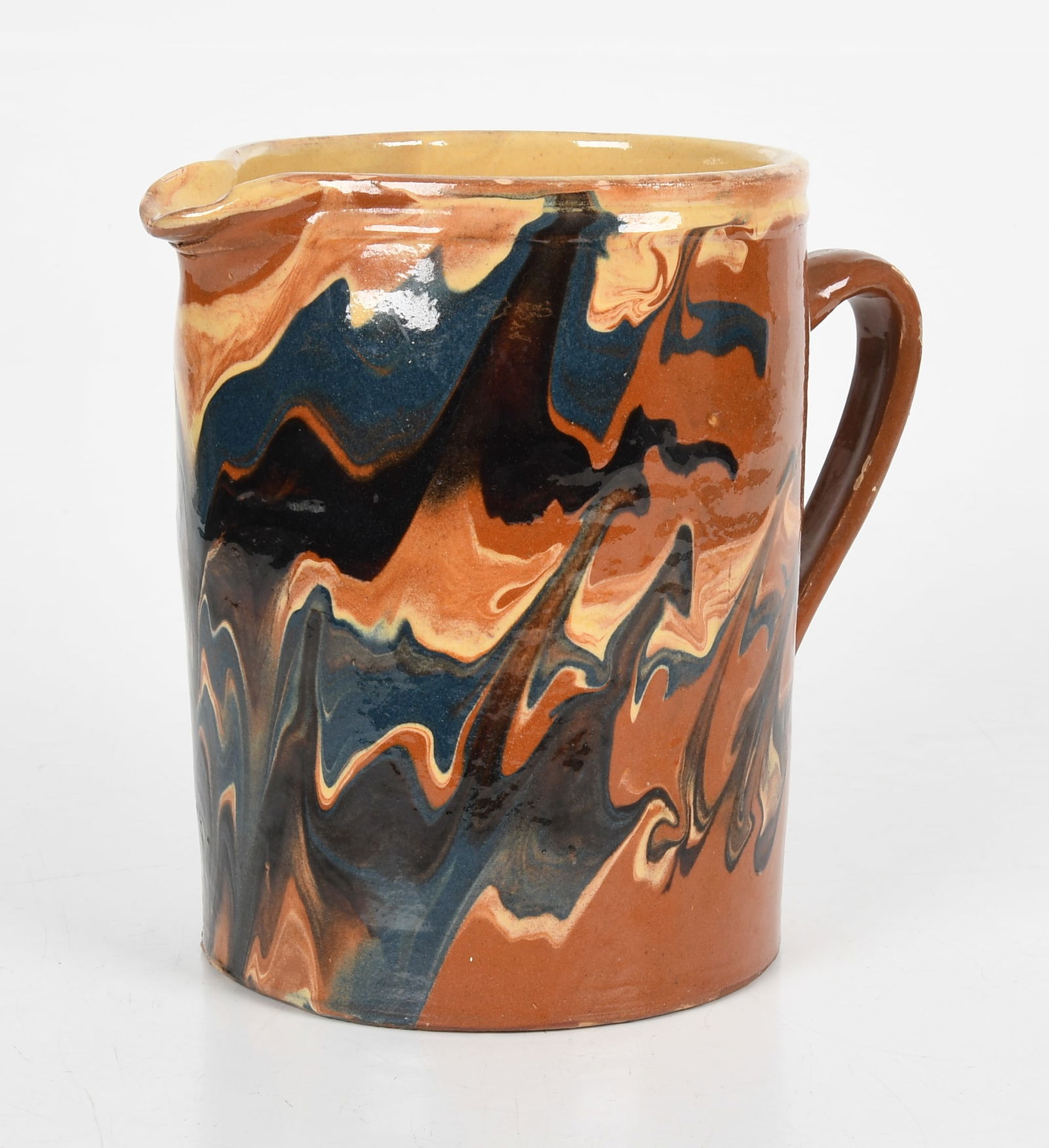 Large French Provincial Jaspe Pottery Pitcher, 20th Century (1 of 7)