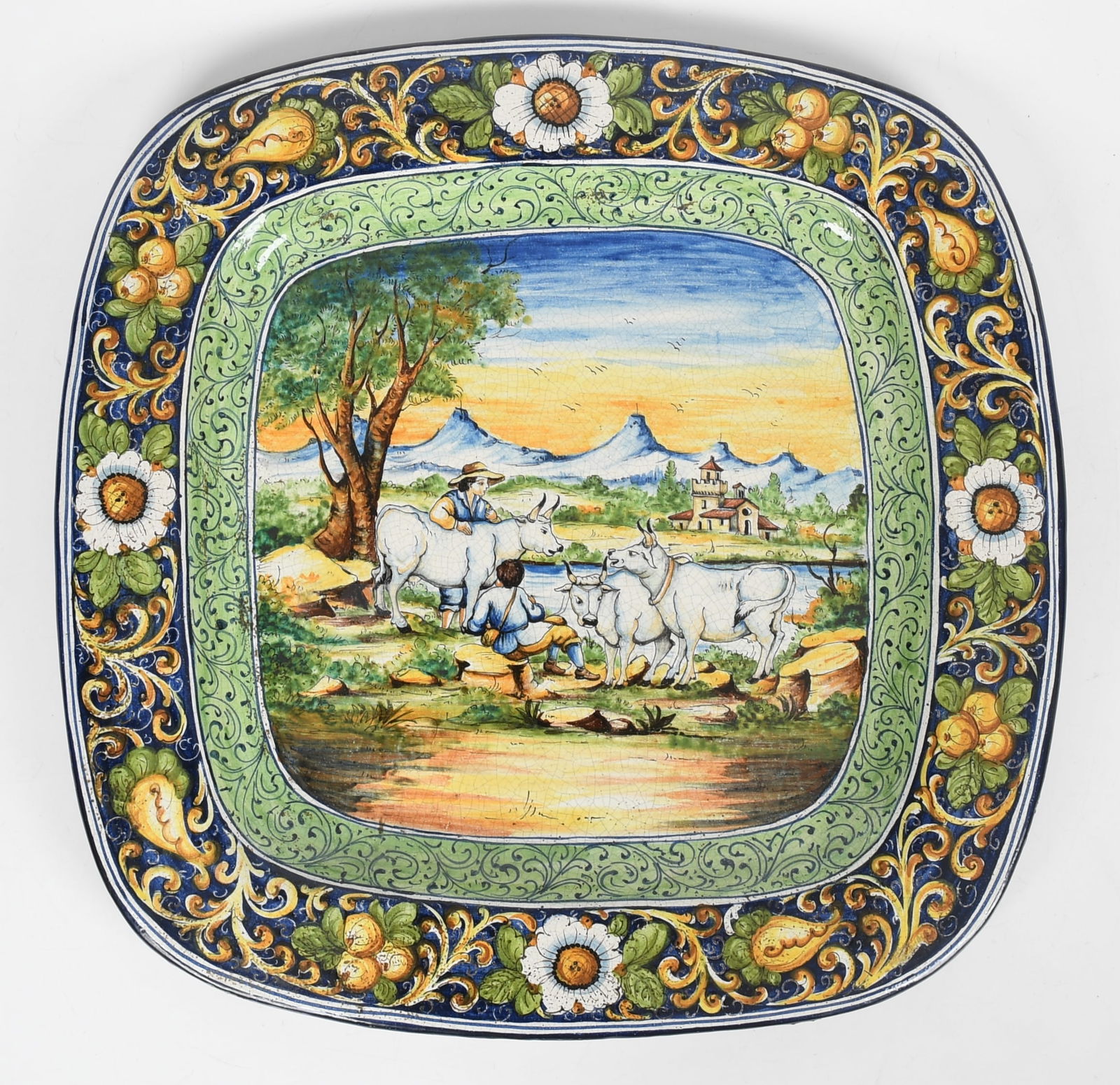 An Italian Cantagalli-Style Majolica Wall Plaque, 20th Century (1 of 9)