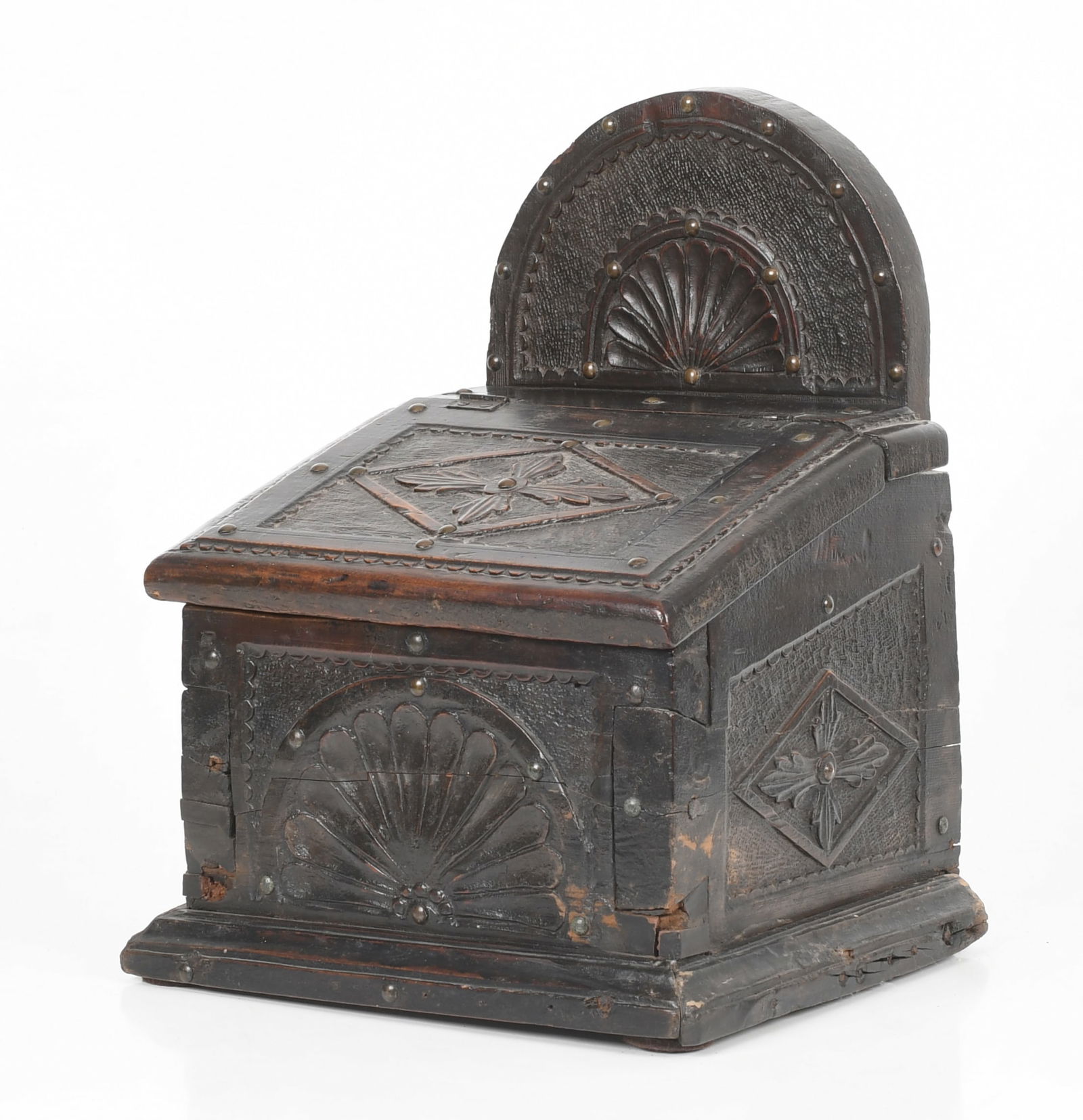 A Continental Carved Oak Box, 19th Century (1 of 10)