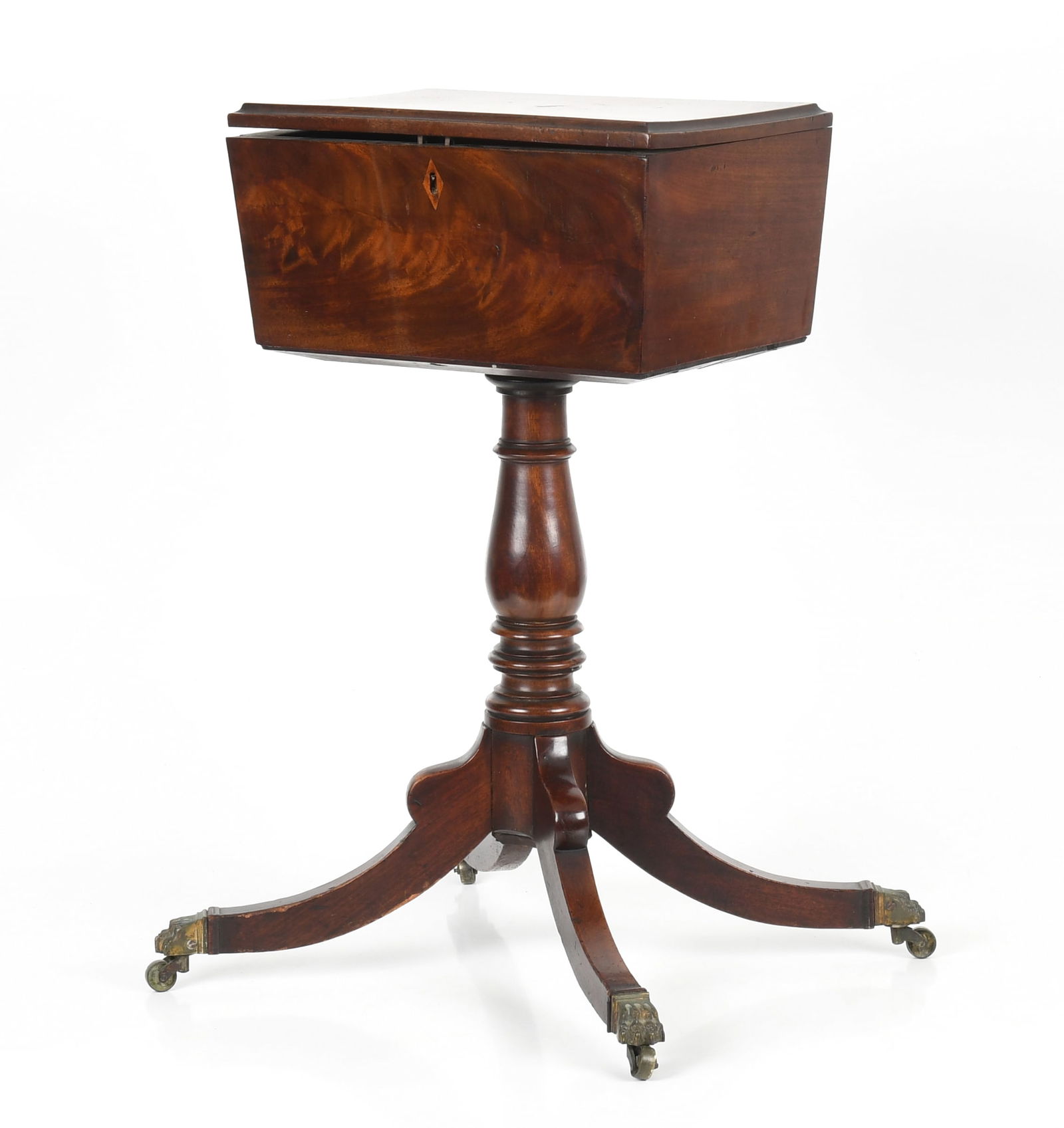 A Regency Mahogany Teapoy, Early 19th Century (1 of 11)