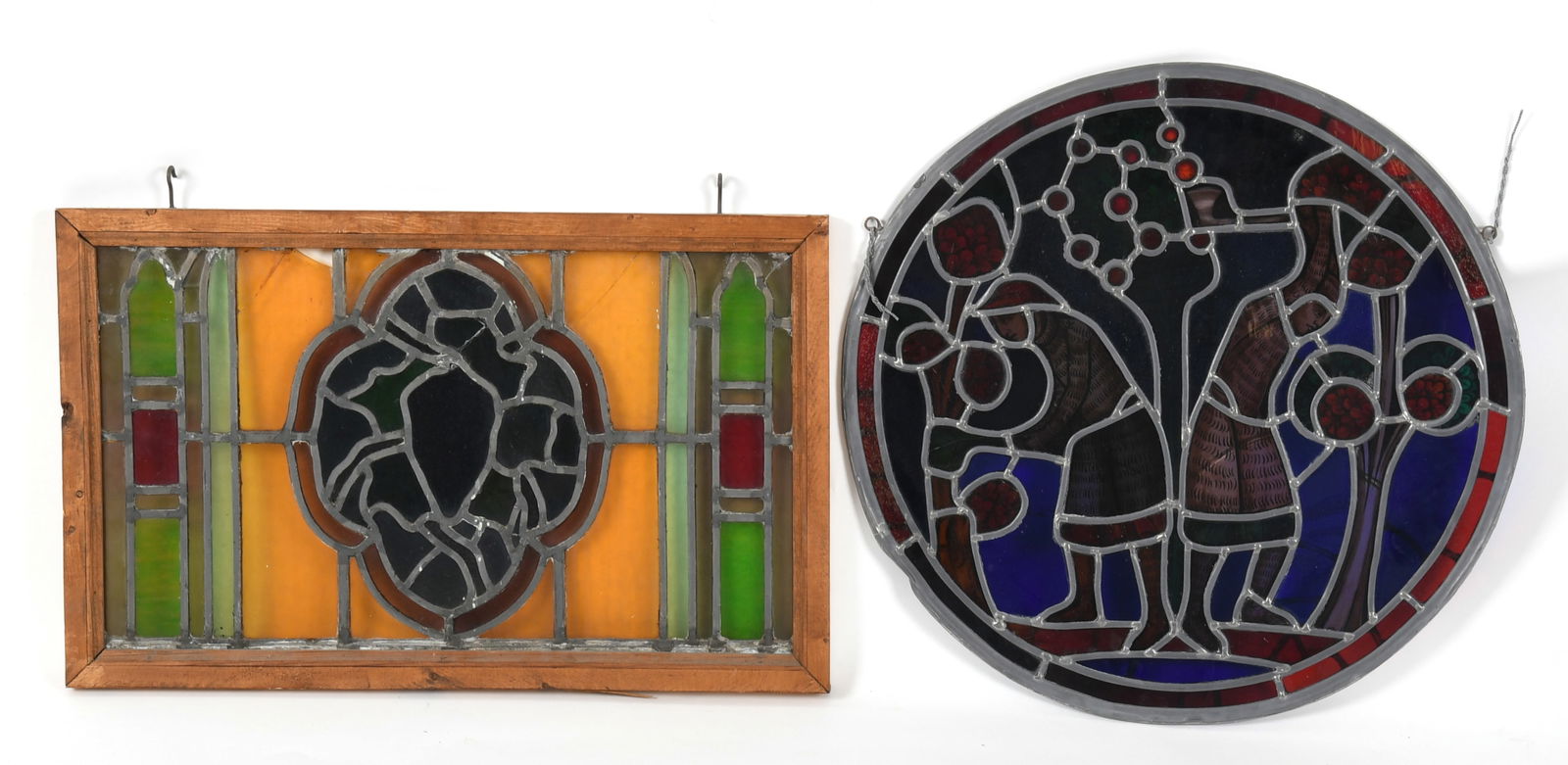 Two Painted Stained Glass Windows (1 of 9)