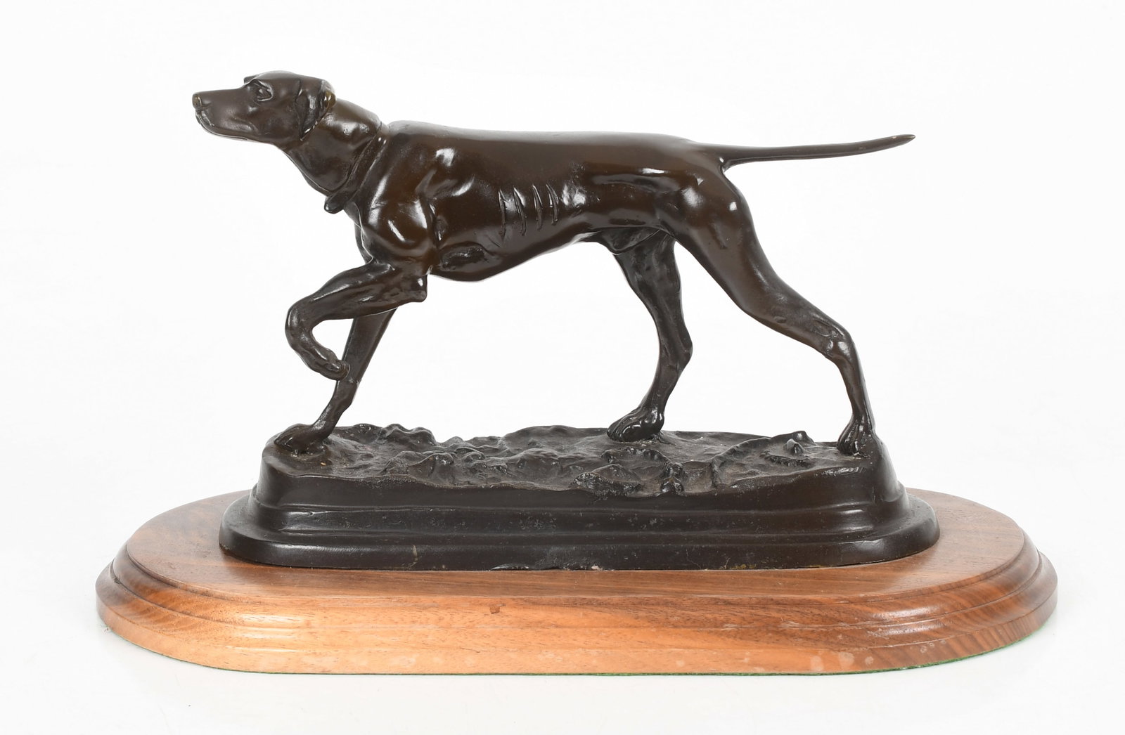 A Patinated-Bronze Figure of a Pointer, 20th Century (1 of 4)