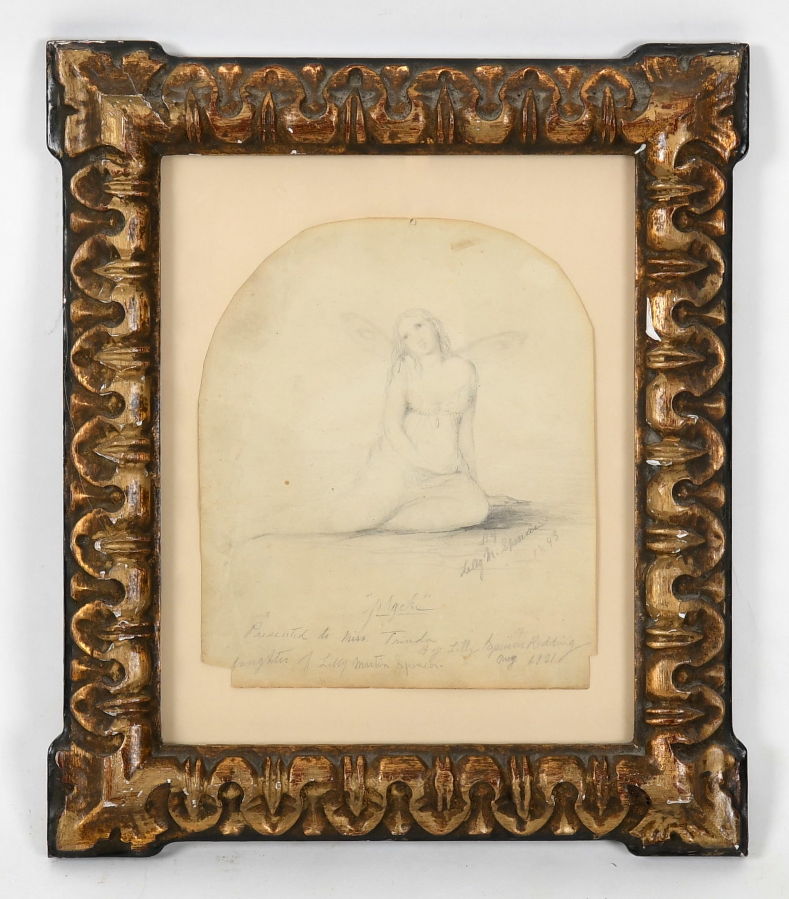 Lilly Martin Spencer (American, 1822-1902), Study for "Psyche," 1843 (1 of 7)