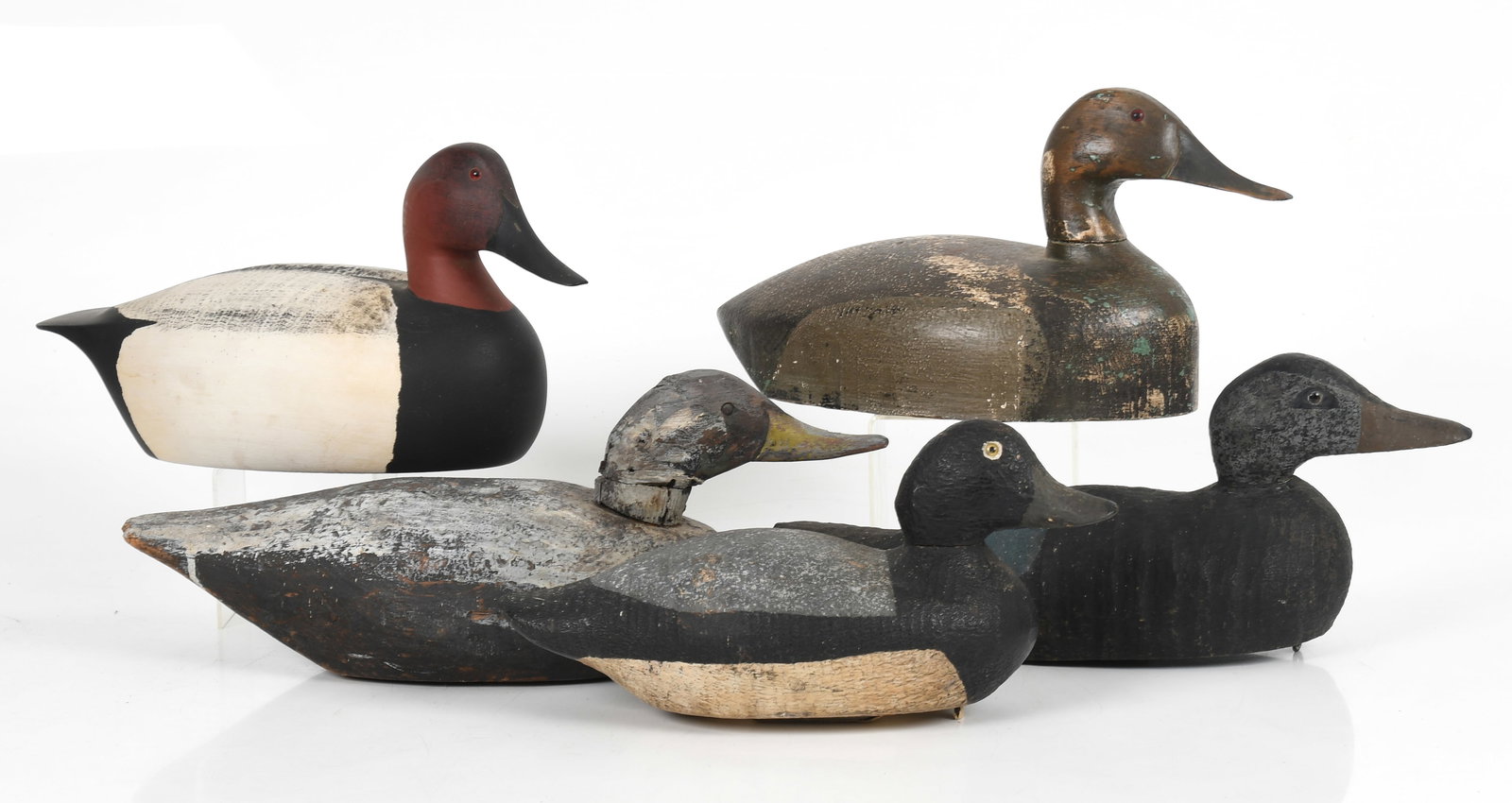A Group of Five Carved and Painted Decoys, 20th Century (1 of 14)
