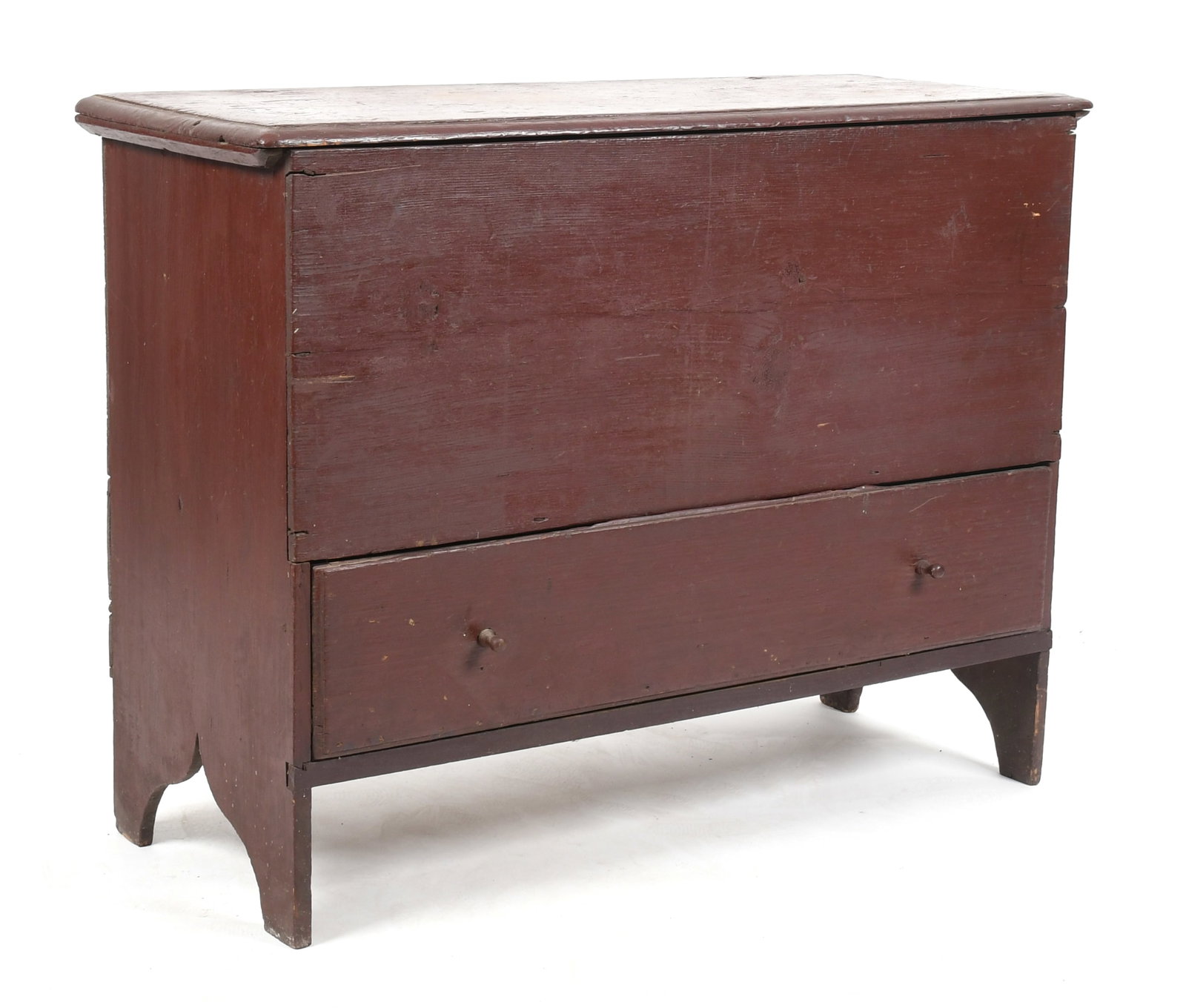 A New England Painted Pine Lift-Top Chest-Over-Drawer, 18th Century (1 of 9)