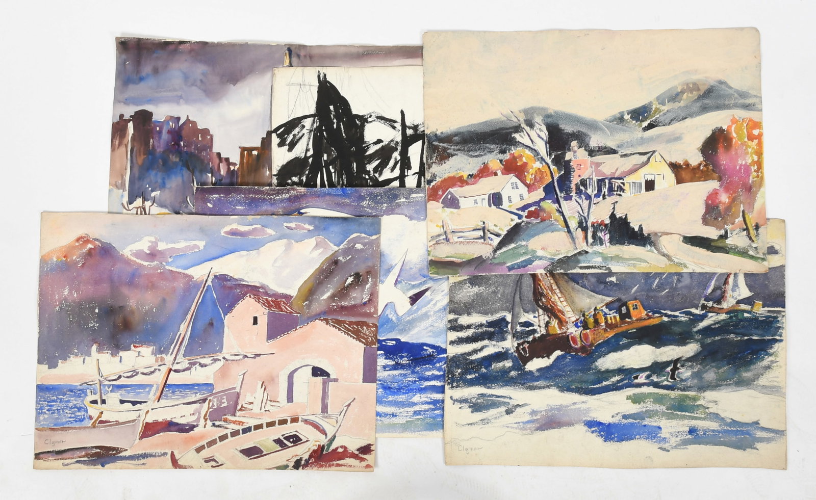 James Floyd Clymer (American, 1893-1982), Group of Six Watercolors (1 of 12)