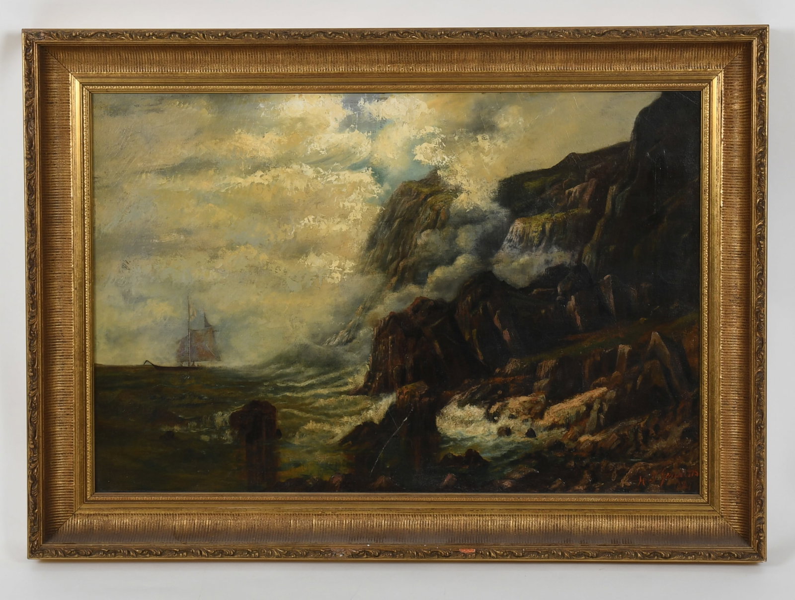 Hannah Tempest Jenkins (American, 1854-1927), Mountainous Coastal Scene, 1887 (1 of 9)