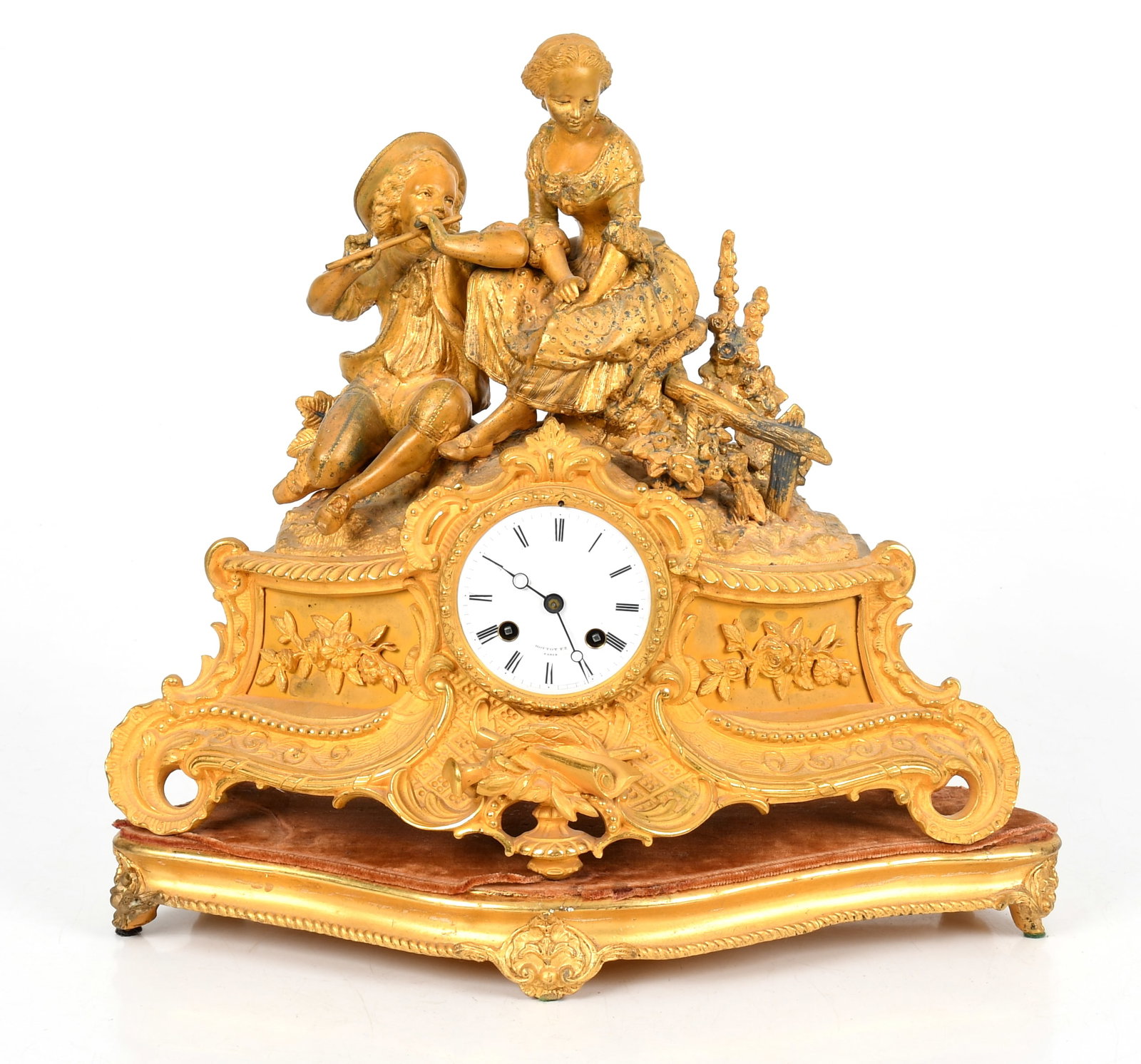 A French Louis XV-Style Ormolu Figural Mantel Clock, Late 19th/ Early 20th Century (1 of 11)