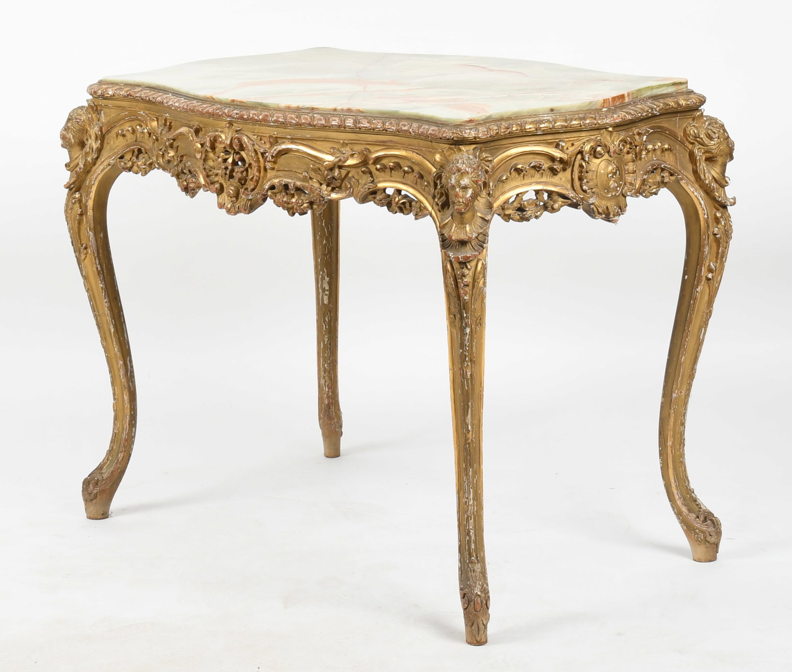 A Louis XV Style Giltwood and Onyx Center Table (1 of 8)