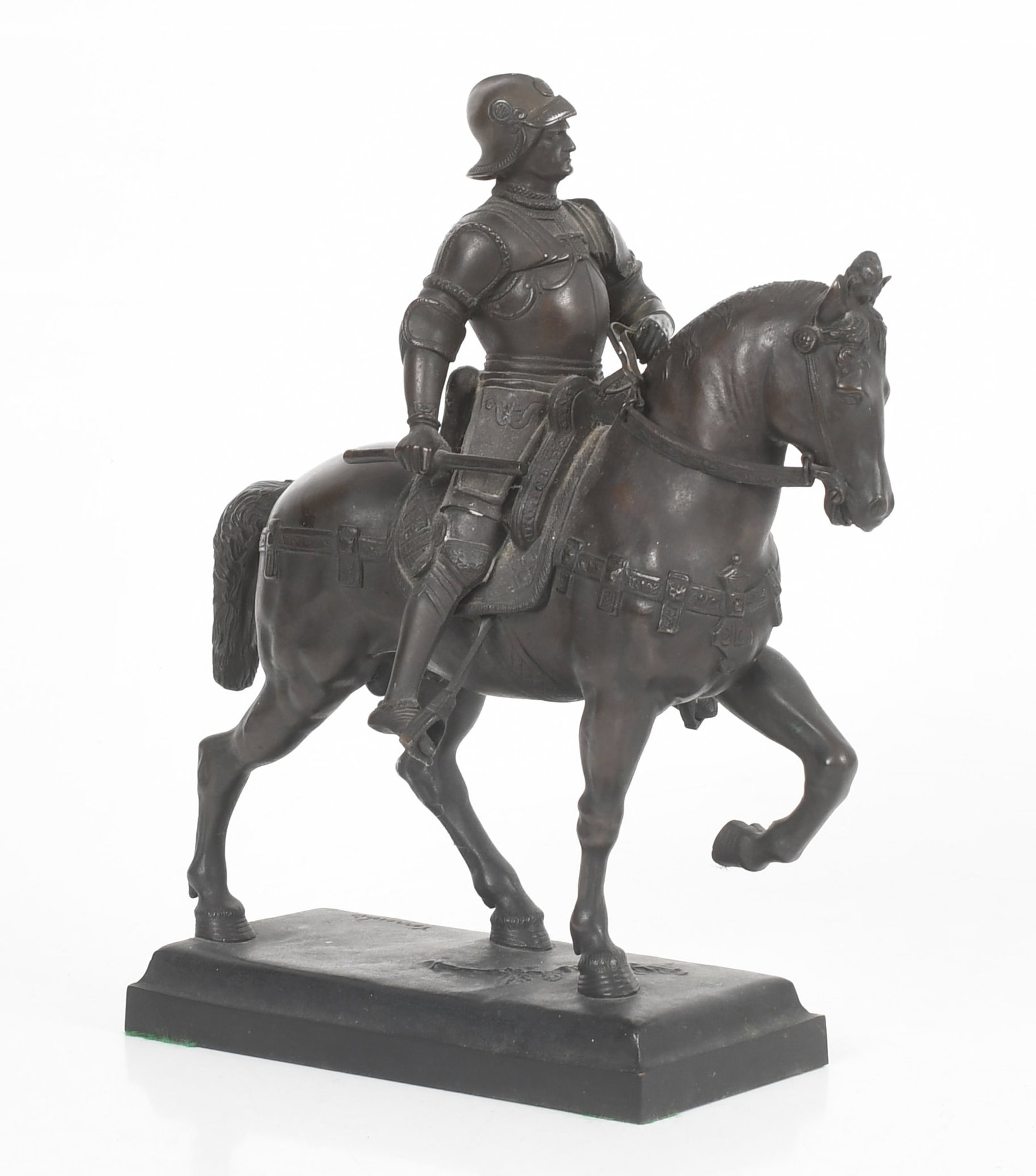 A Patinated-Bronze Equestrian of Bartolomeo Colleoni, After Andrea del Verrocchio (1 of 8)