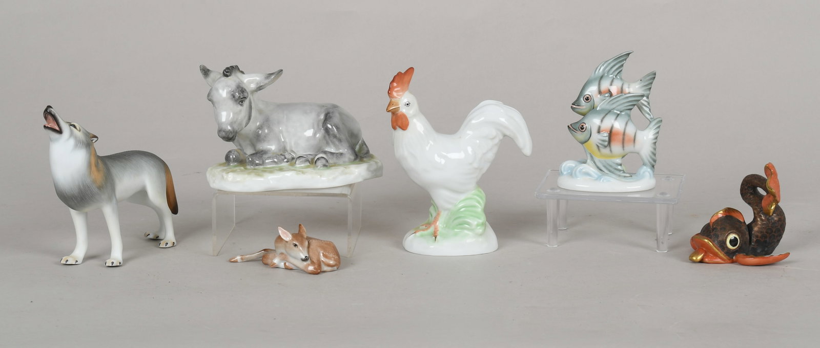A Collection of Six Herend Porcelain Animals, Late 20th/ 21st Century (1 of 9)