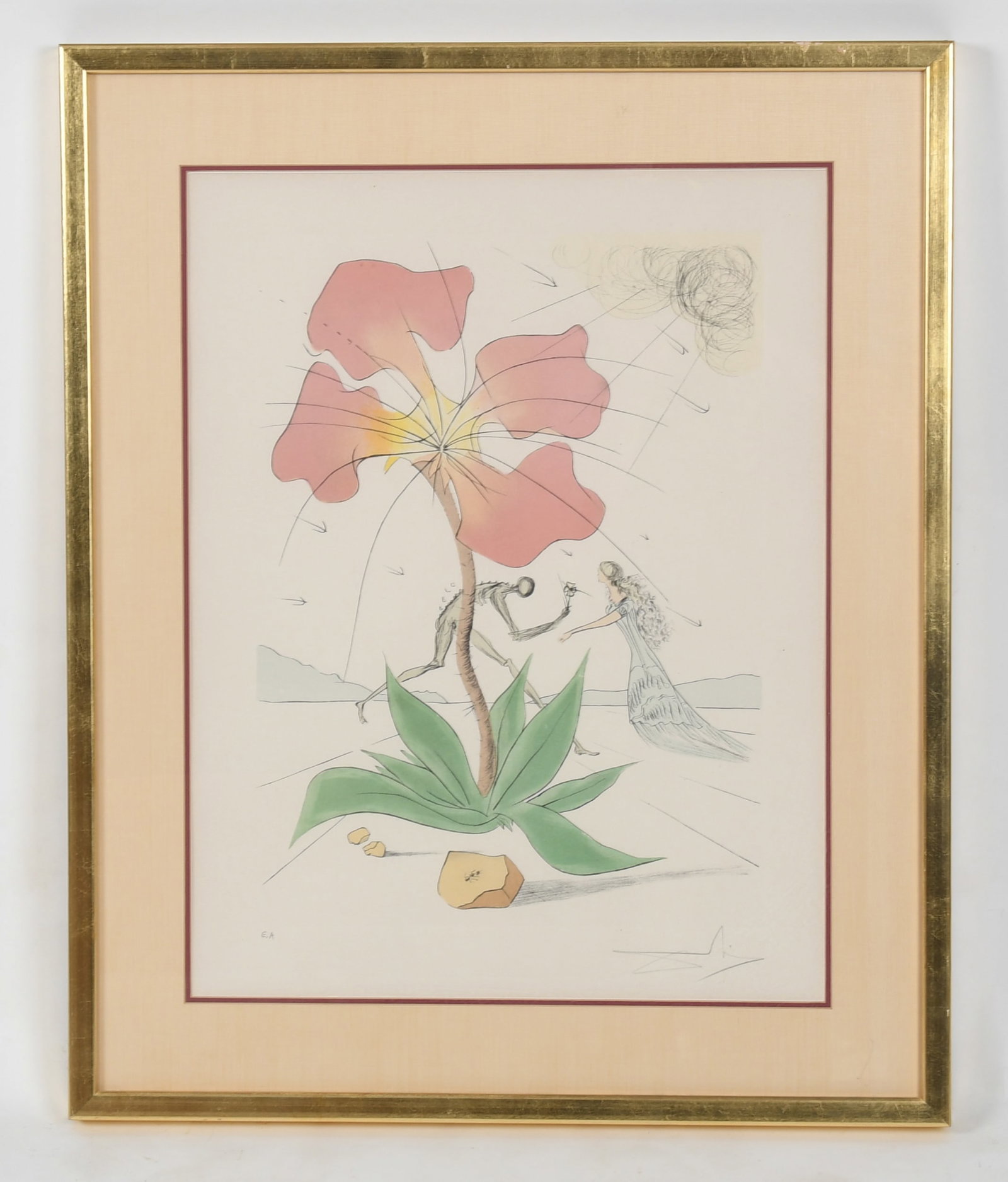 Salvador Dali (1904-1989) Reuben: Salvador Dali (1904 – 1989) Reuben A color etching, pencil signed at the lower right and designated as an artist's proof. Dimensions: sight is 23 1/2in x