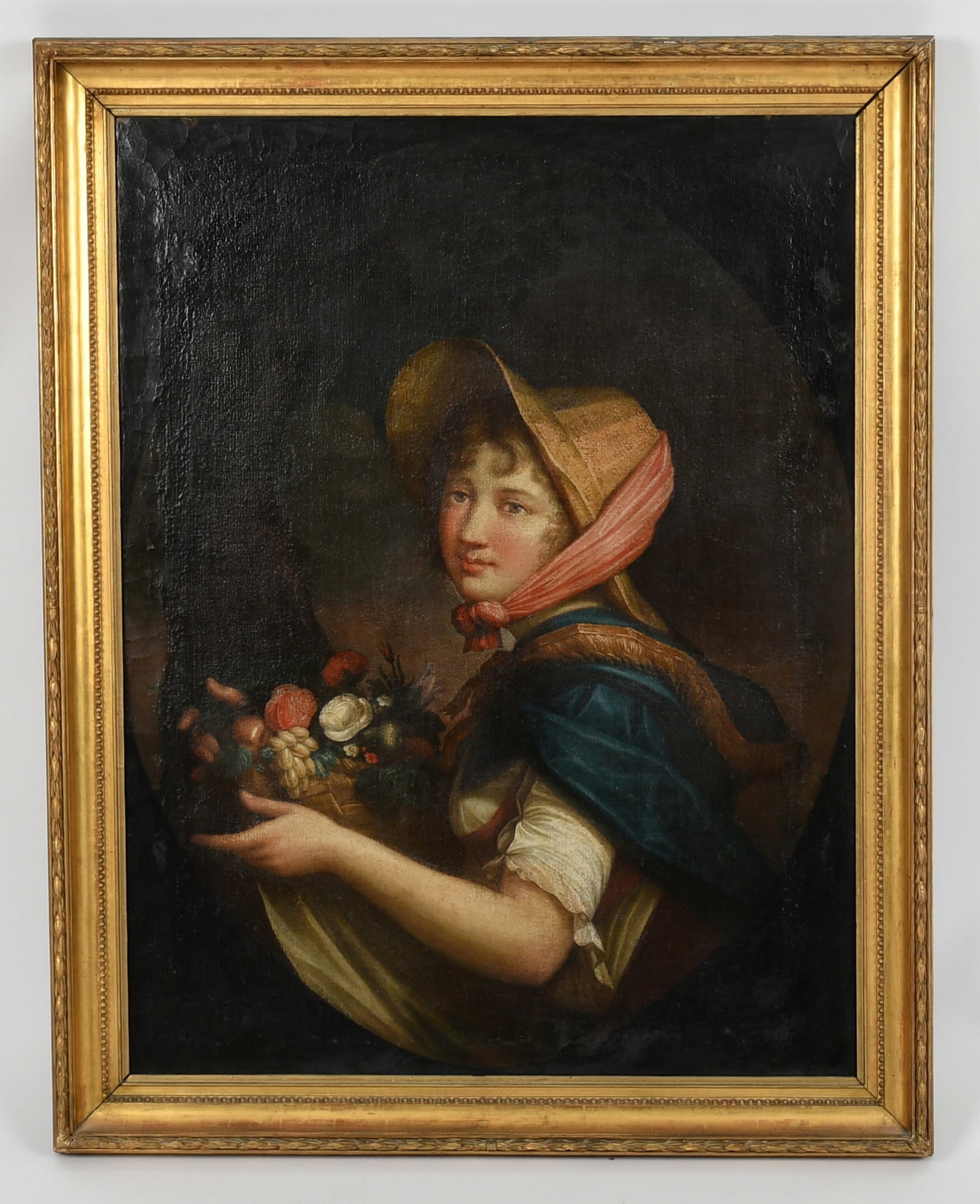 English School Genre Portrait, Girl with Flowers (1 of 6)
