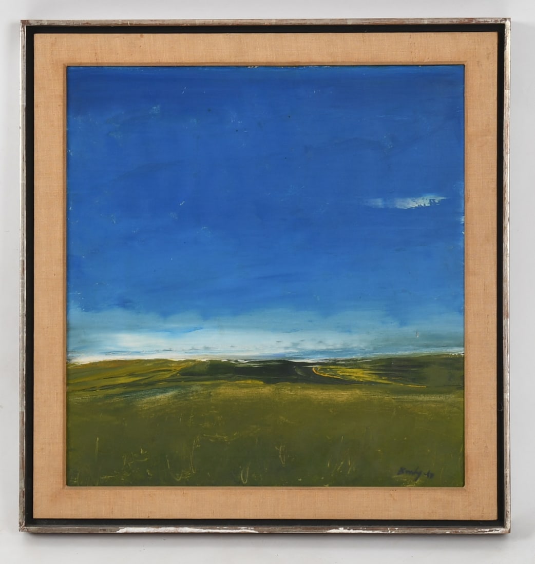 Charles Brady (American/ Irish, 1926-1997), "At Lismore," 1963: Charles Brady (American/ Irish, 1926-1997), "At Lismore," 1963 Oil on canvas, signed and dated "Brady 63" lower right Dimensions: 18 in. x 17 in.; 21 1/4 i