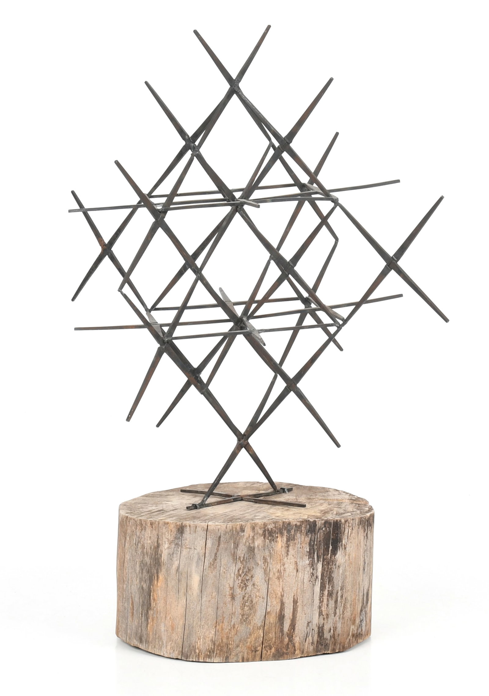 A Brutalist-Style Abstract Iron Sculpture, Late 20th Century (1 of 6)