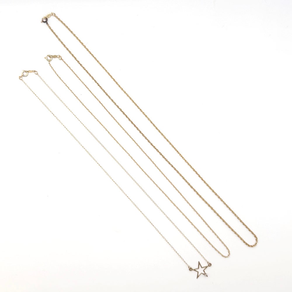 Three 14K Chains Necklaces (1 of 3)