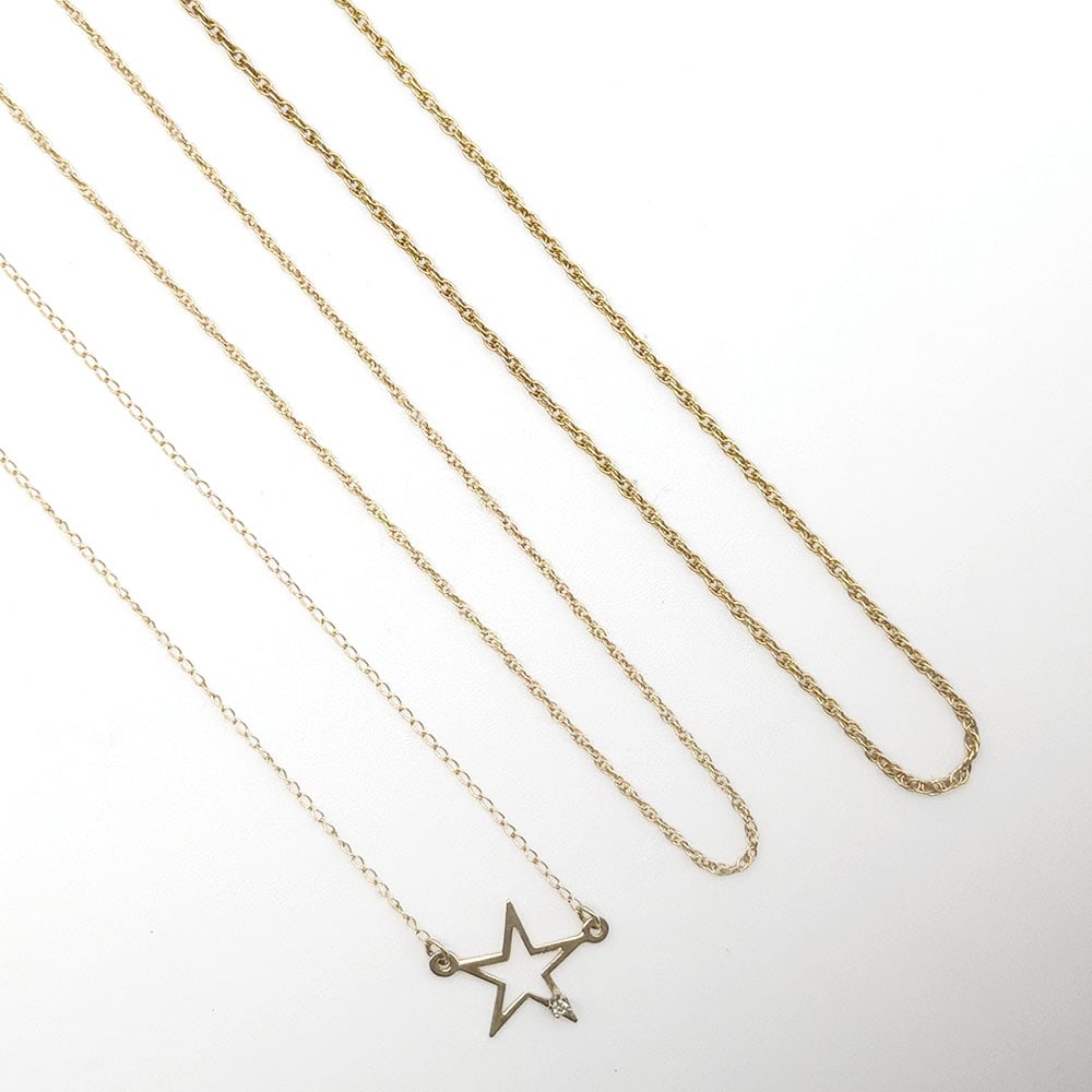 Three 14K Chains Necklaces - 2