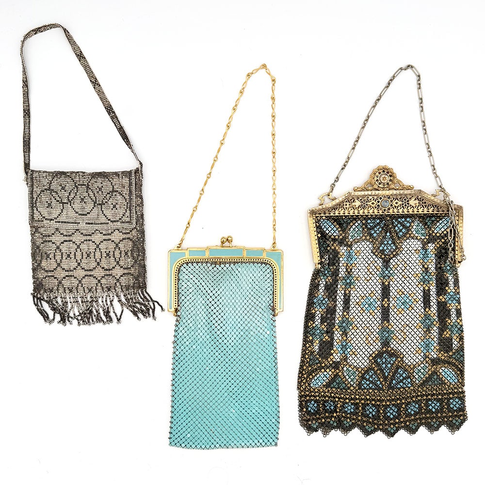 Five Antique Beaded and Mesh Purses (1 of 8)
