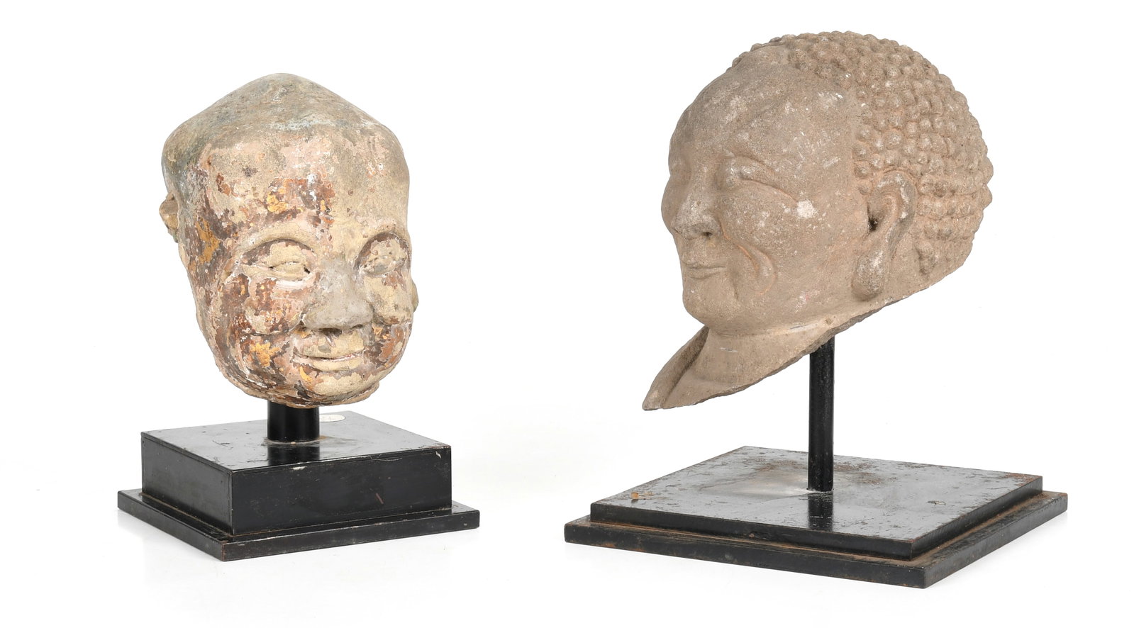 Two Chinese Stone Heads (1 of 6)