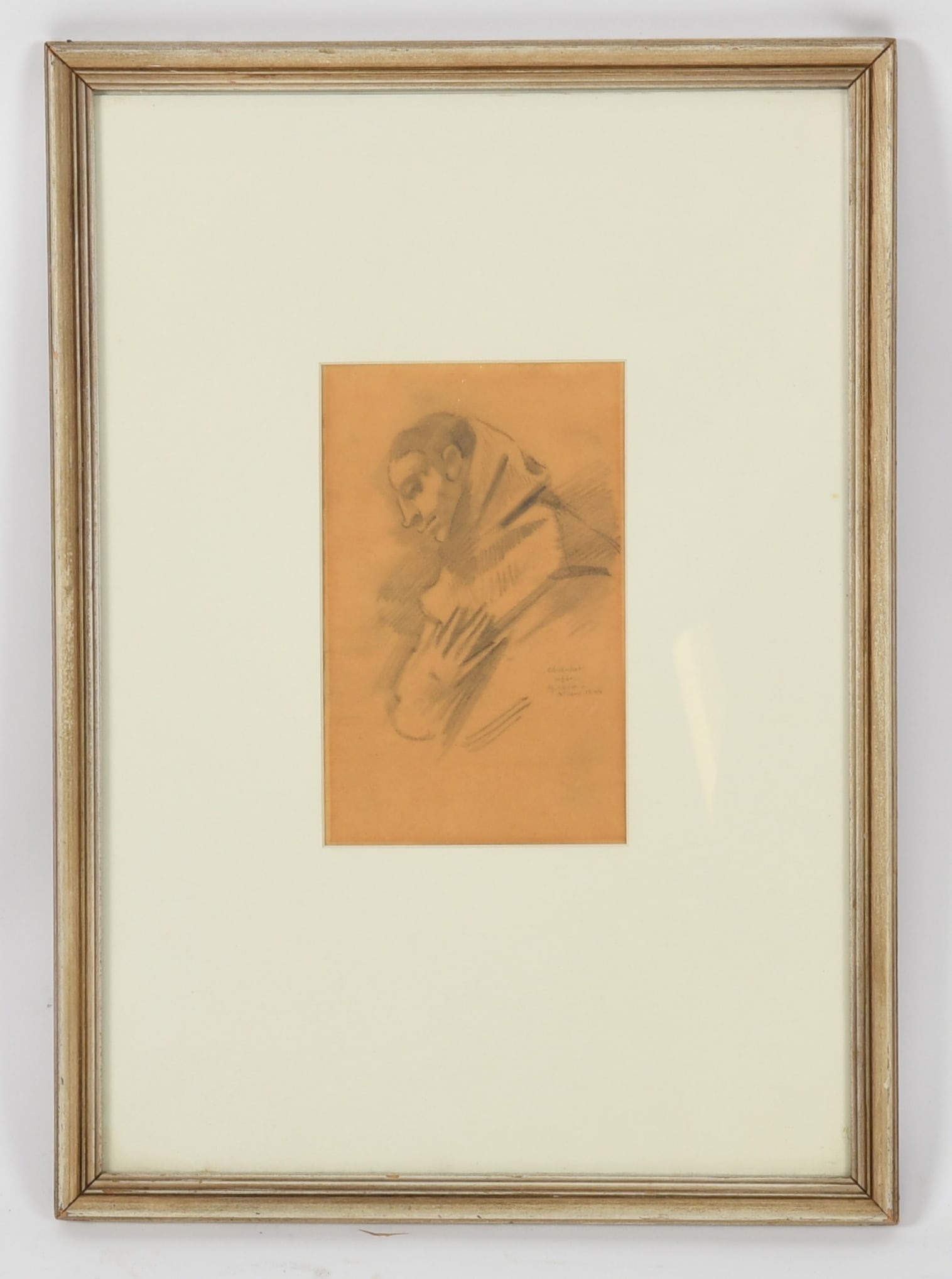 Jean Charlot (French, 1898-1979), Study of St. Francis After El Greco, 1944: Jean Charlot (French, 1898-1979), Study of St. Francis After El Greco, 1944 Pencil on paper, signed, inscribed and dated, "Charlot/ after/ Greco/ Athens 1944" lower right. Di