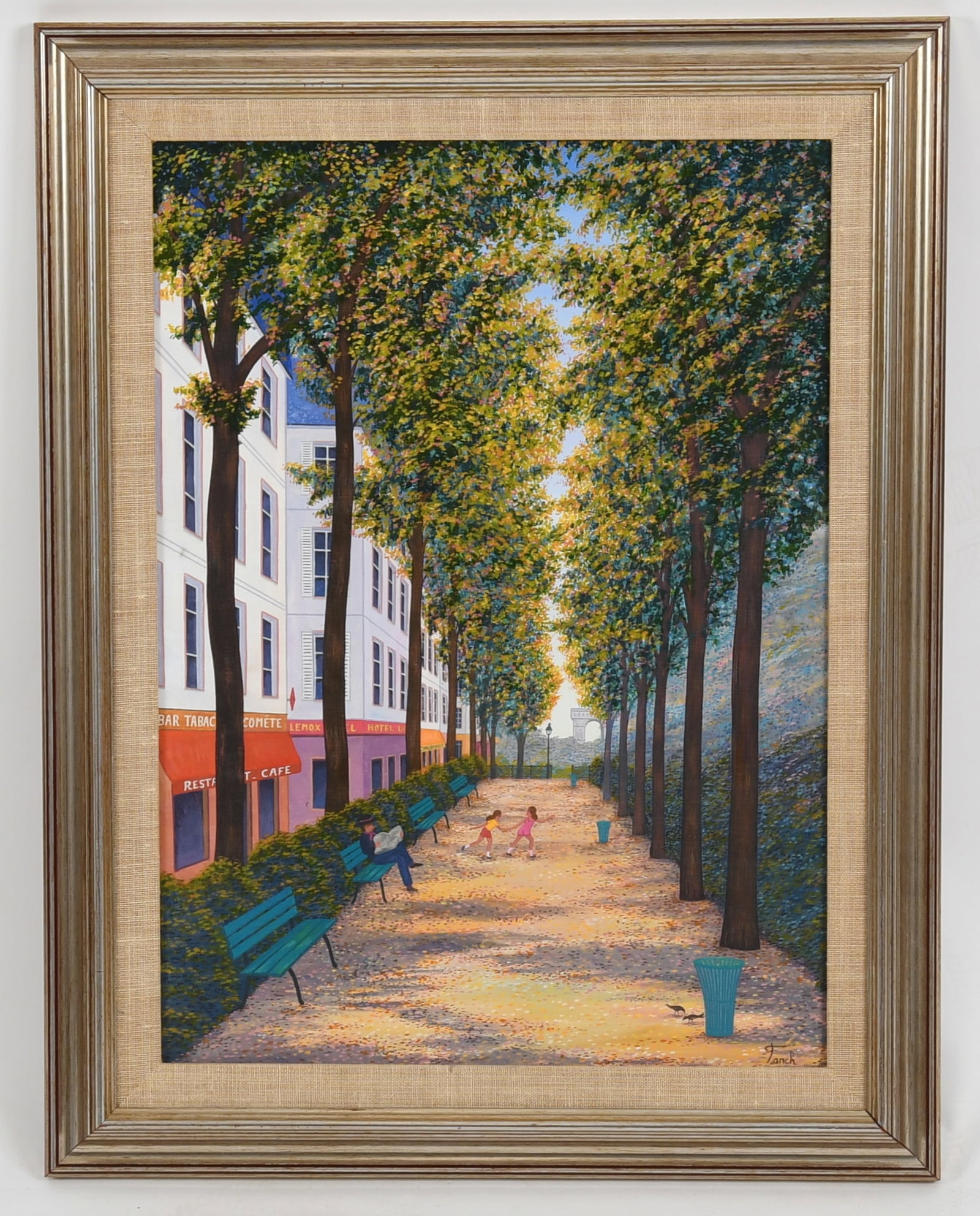 Fanch Ledan (French, b. 1949), A Tree-Lined Sidewalk of Paris (1 of 7)